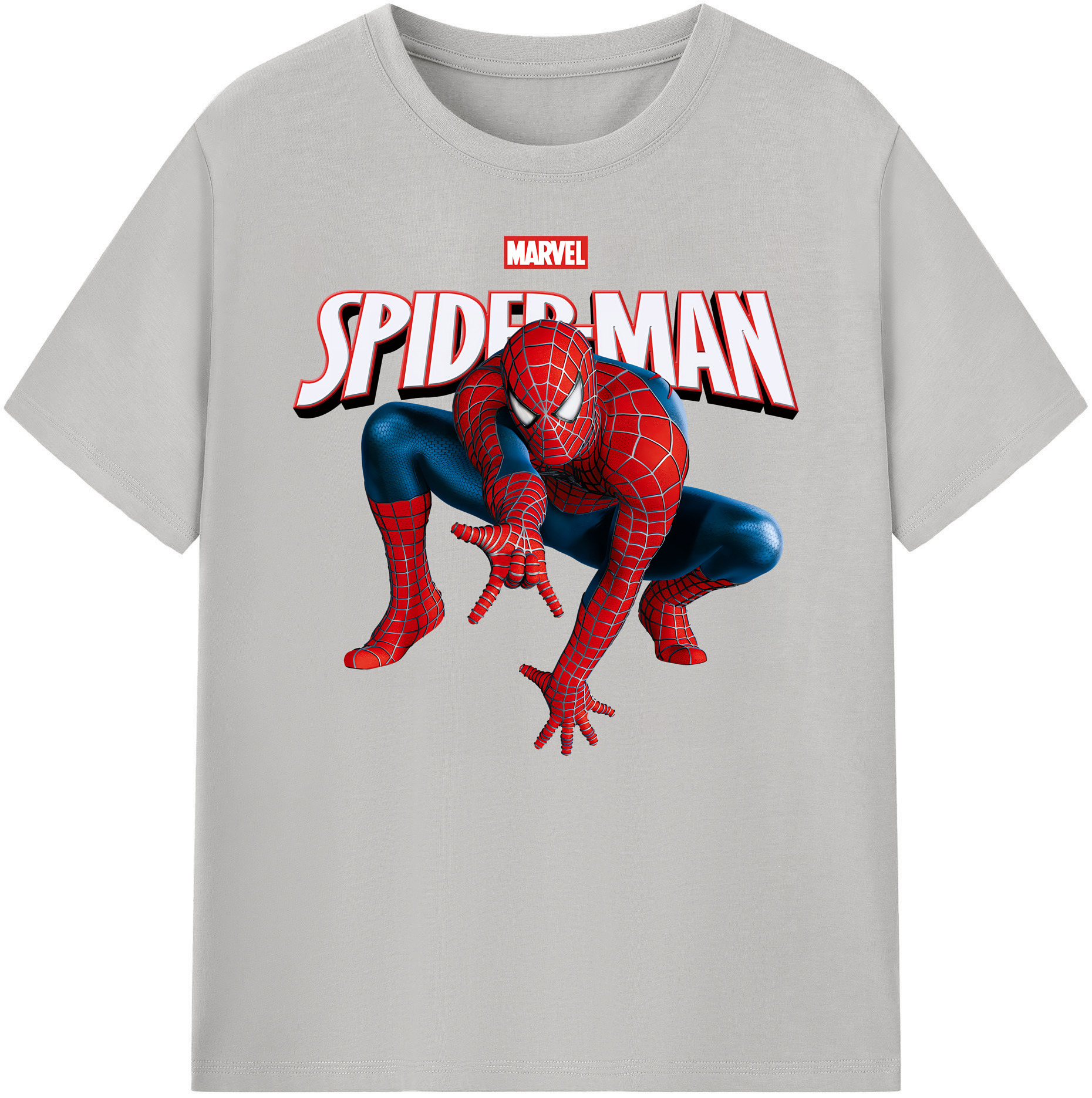 （画像用） Spider Man スパイダーマン 綿100％ メンズ半袖Tシャツ｜肌触りやわらか＆通気性