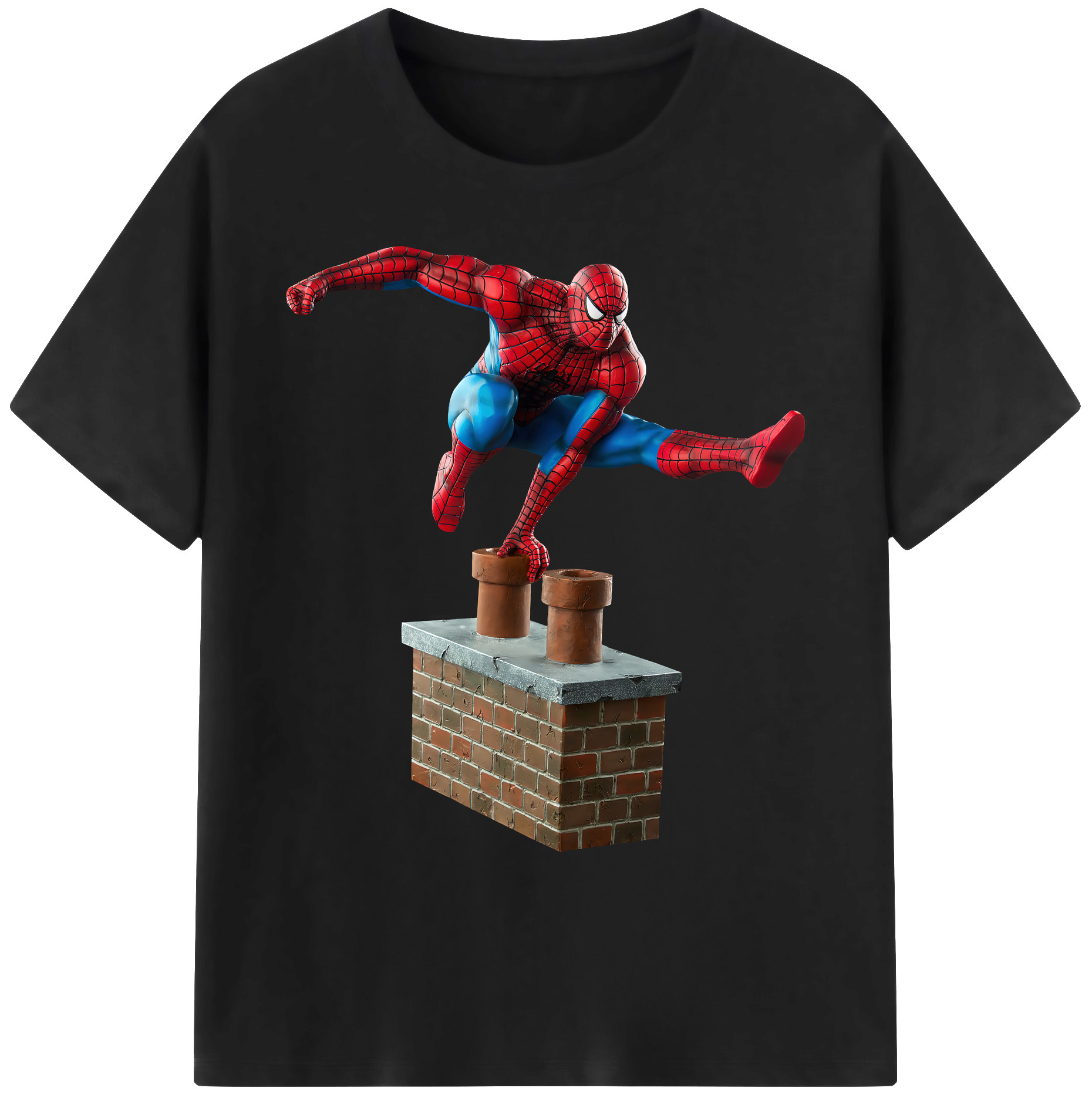 （画像用） Spider Man スパイダーマン 綿100％ メンズ半袖Tシャツ｜肌触りやわらか＆通気性