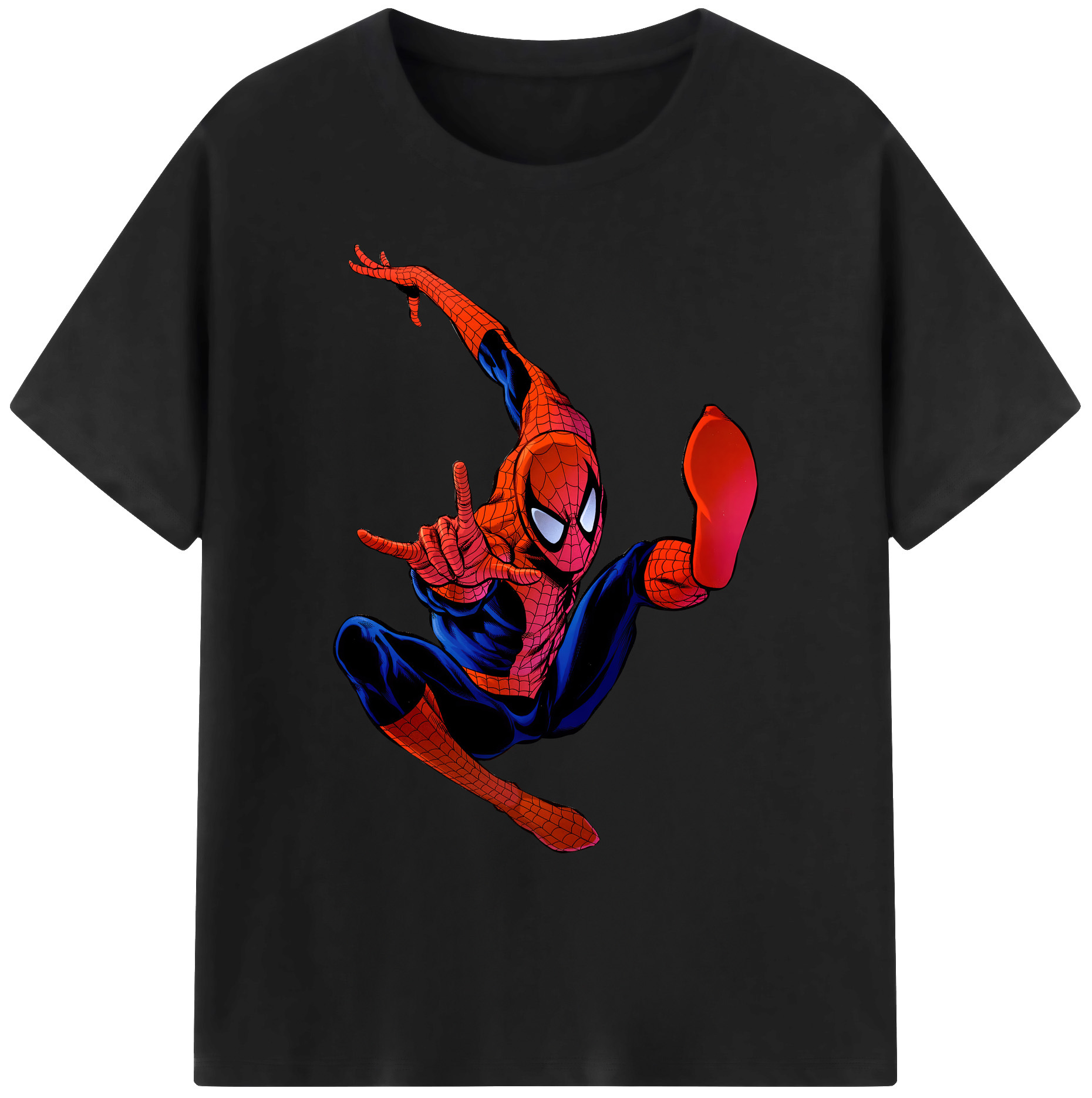 （画像用） Spider Man スパイダーマン 綿100％ メンズ半袖Tシャツ｜肌触りやわらか＆通気性