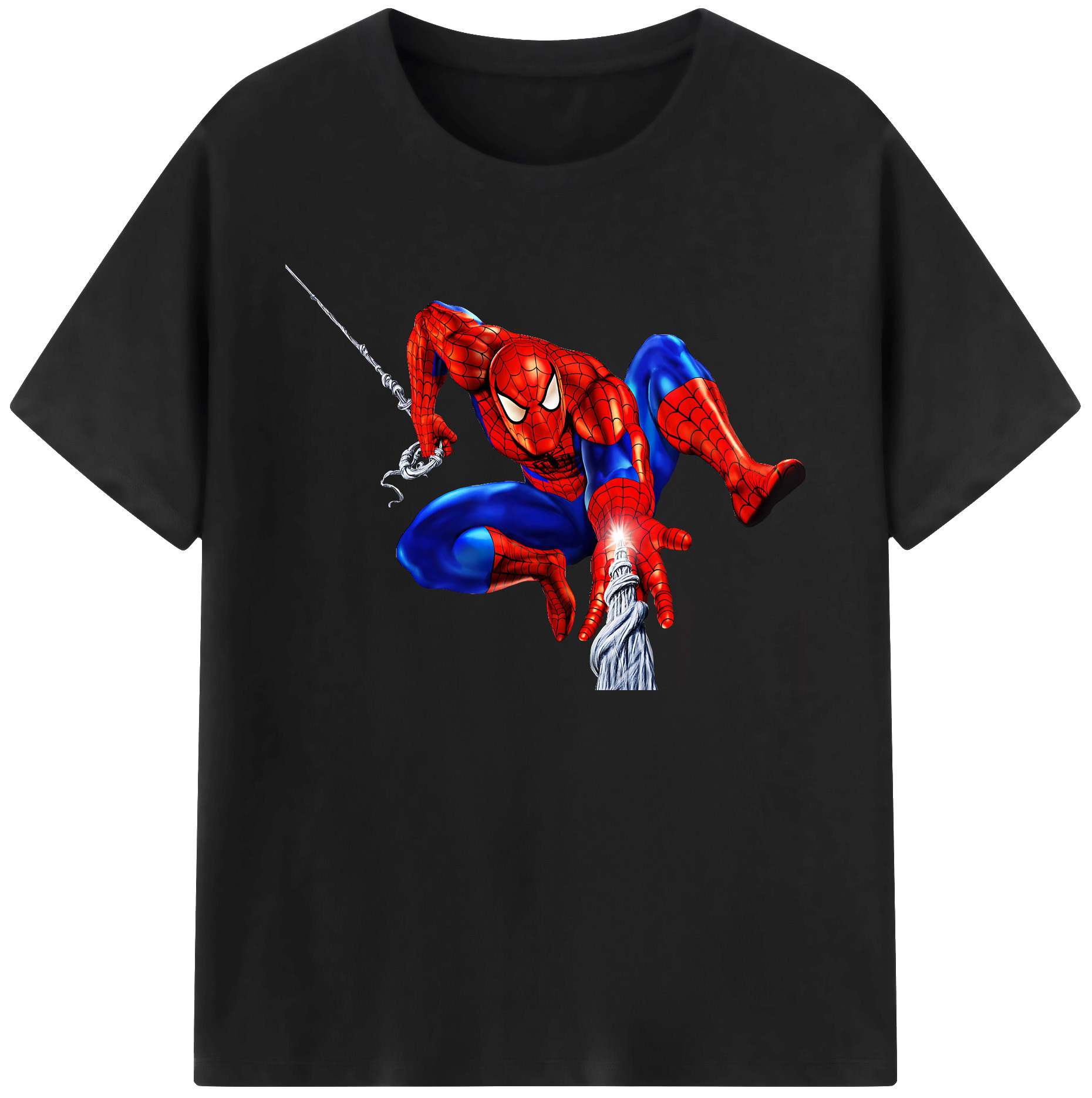 （画像用） Spider Man スパイダーマン 綿100％ メンズ半袖Tシャツ｜肌触りやわらか＆通気性