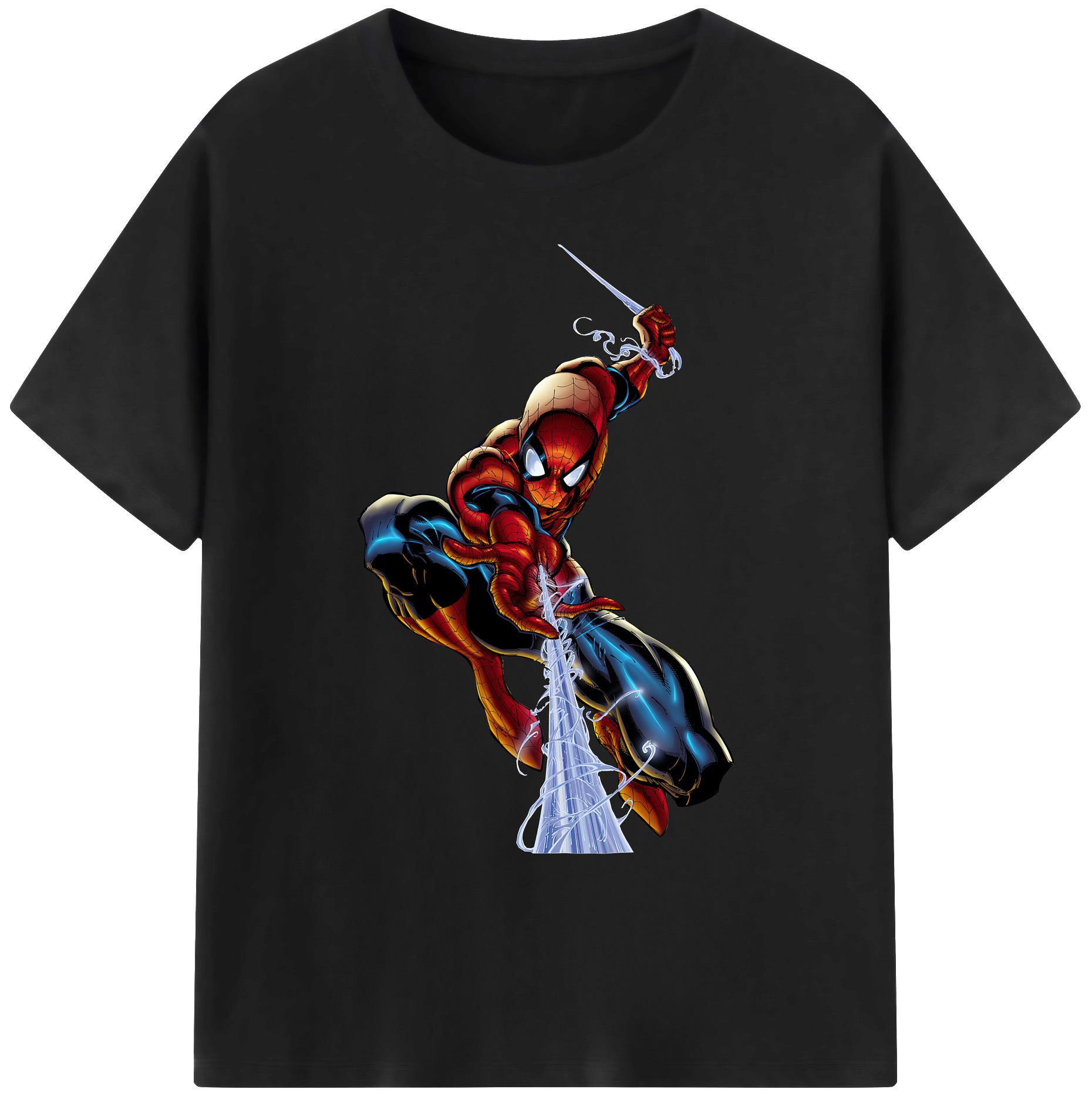 （画像用） Spider Man スパイダーマン 綿100％ メンズ半袖Tシャツ｜肌触りやわらか＆通気性