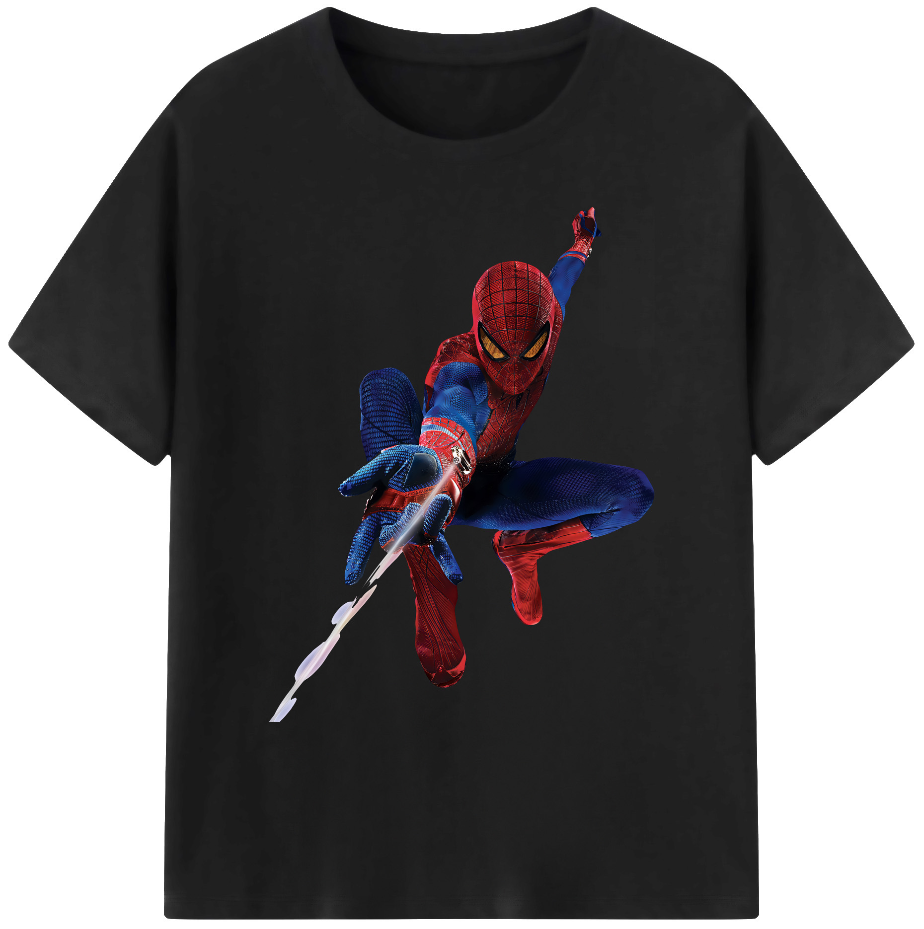 （画像用） Spider Man スパイダーマン 綿100％ メンズ半袖Tシャツ｜肌触りやわらか＆通気性