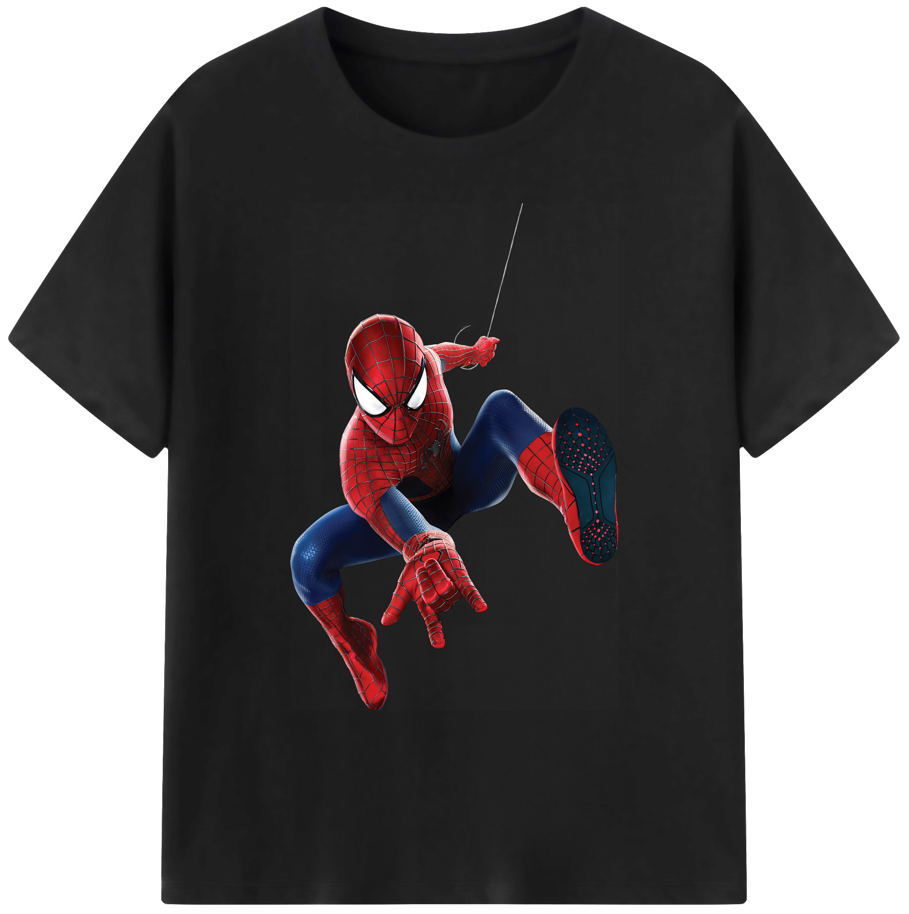 （画像用） Spider Man スパイダーマン 綿100％ メンズ半袖Tシャツ｜肌触りやわらか＆通気性