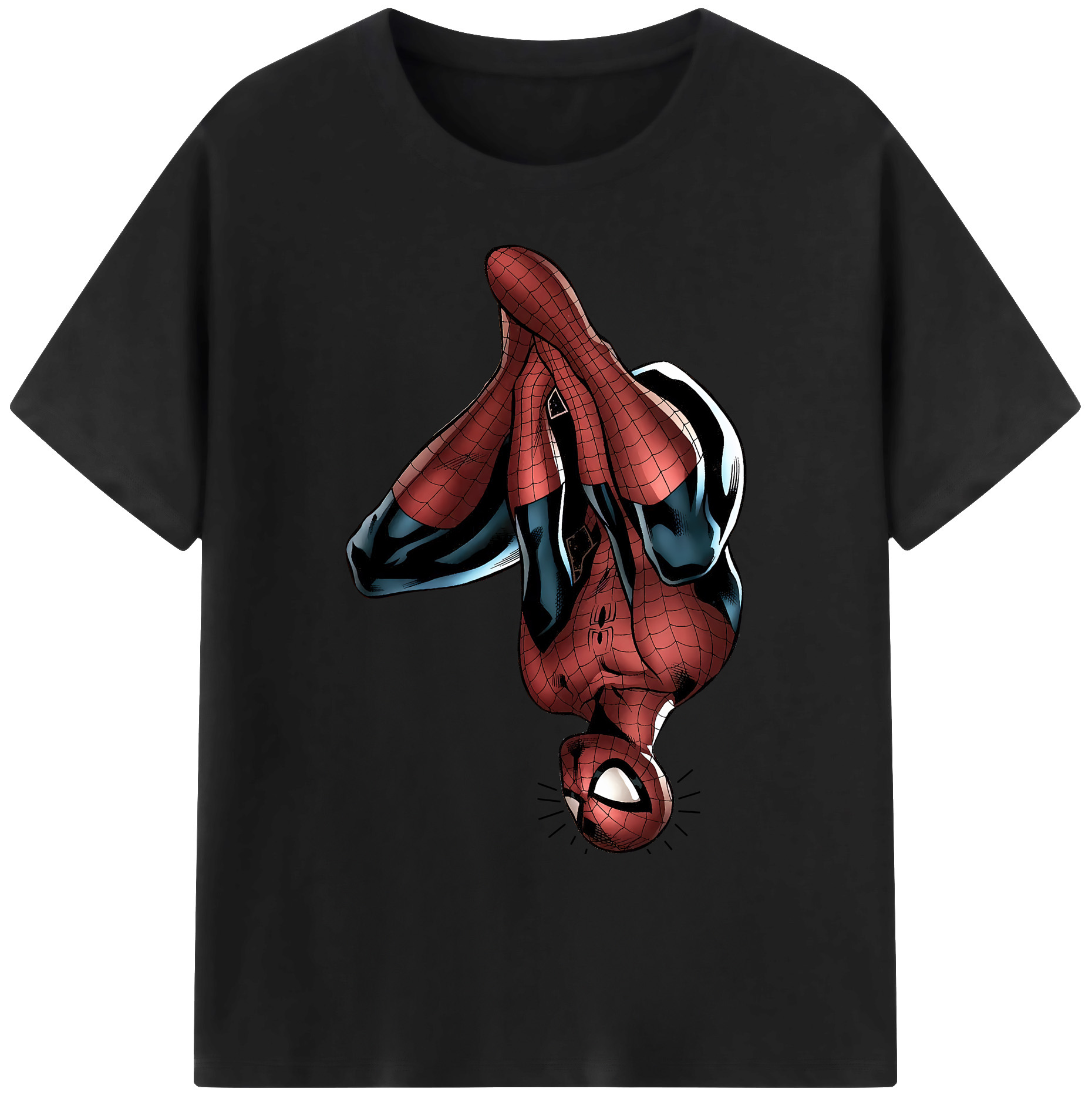 （画像用） Spider Man スパイダーマン 綿100％ メンズ半袖Tシャツ｜肌触りやわらか＆通気性