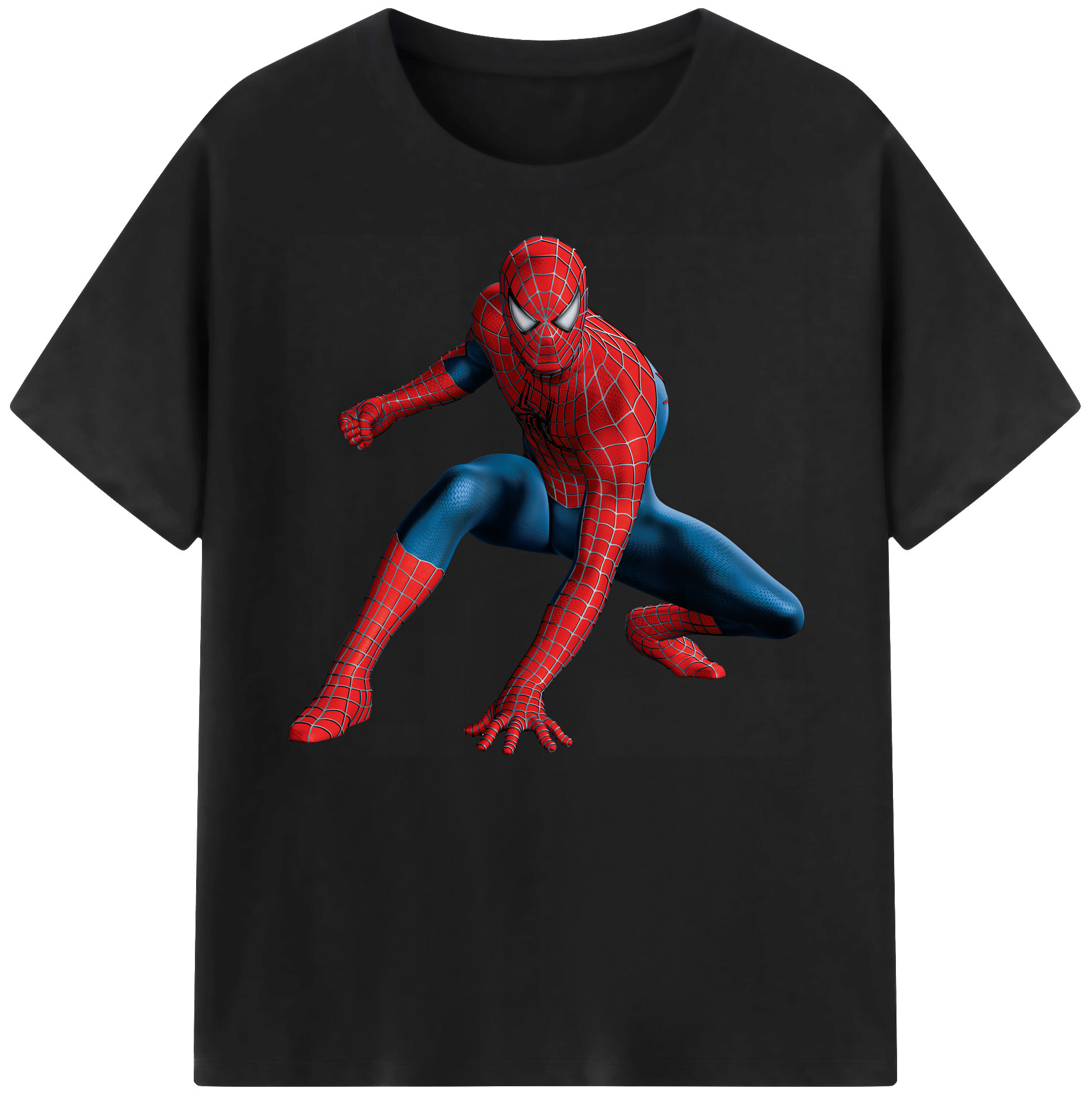 （画像用） Spider Man スパイダーマン 綿100％ メンズ半袖Tシャツ｜肌触りやわらか＆通気性