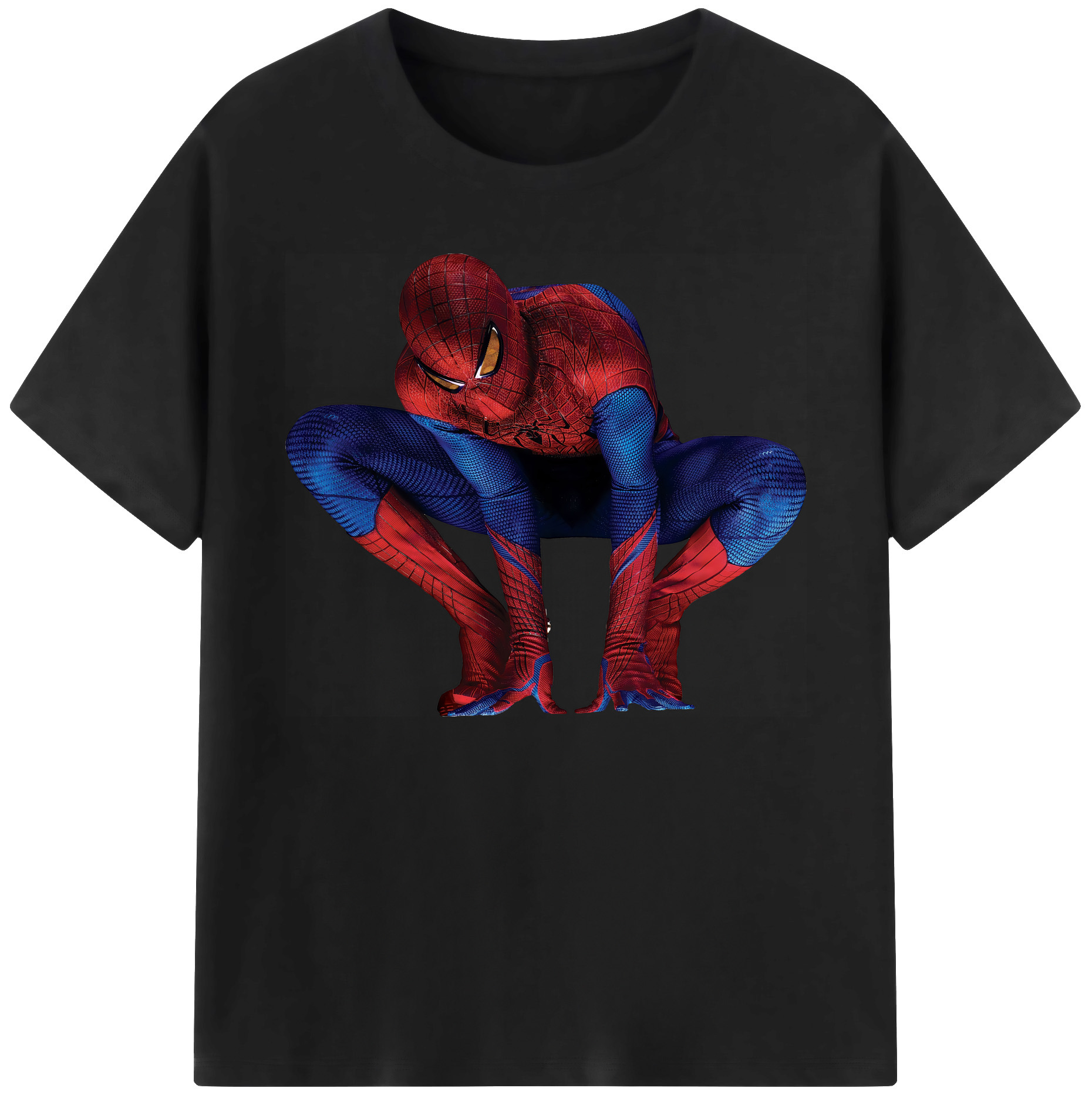 （画像用） Spider Man スパイダーマン 綿100％ メンズ半袖Tシャツ｜肌触りやわらか＆通気性