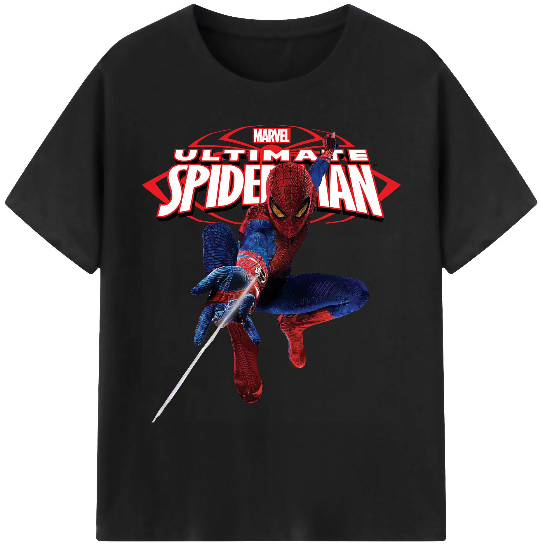 （画像用） Spider Man スパイダーマン 綿100％ メンズ半袖Tシャツ｜肌触りやわらか＆通気性