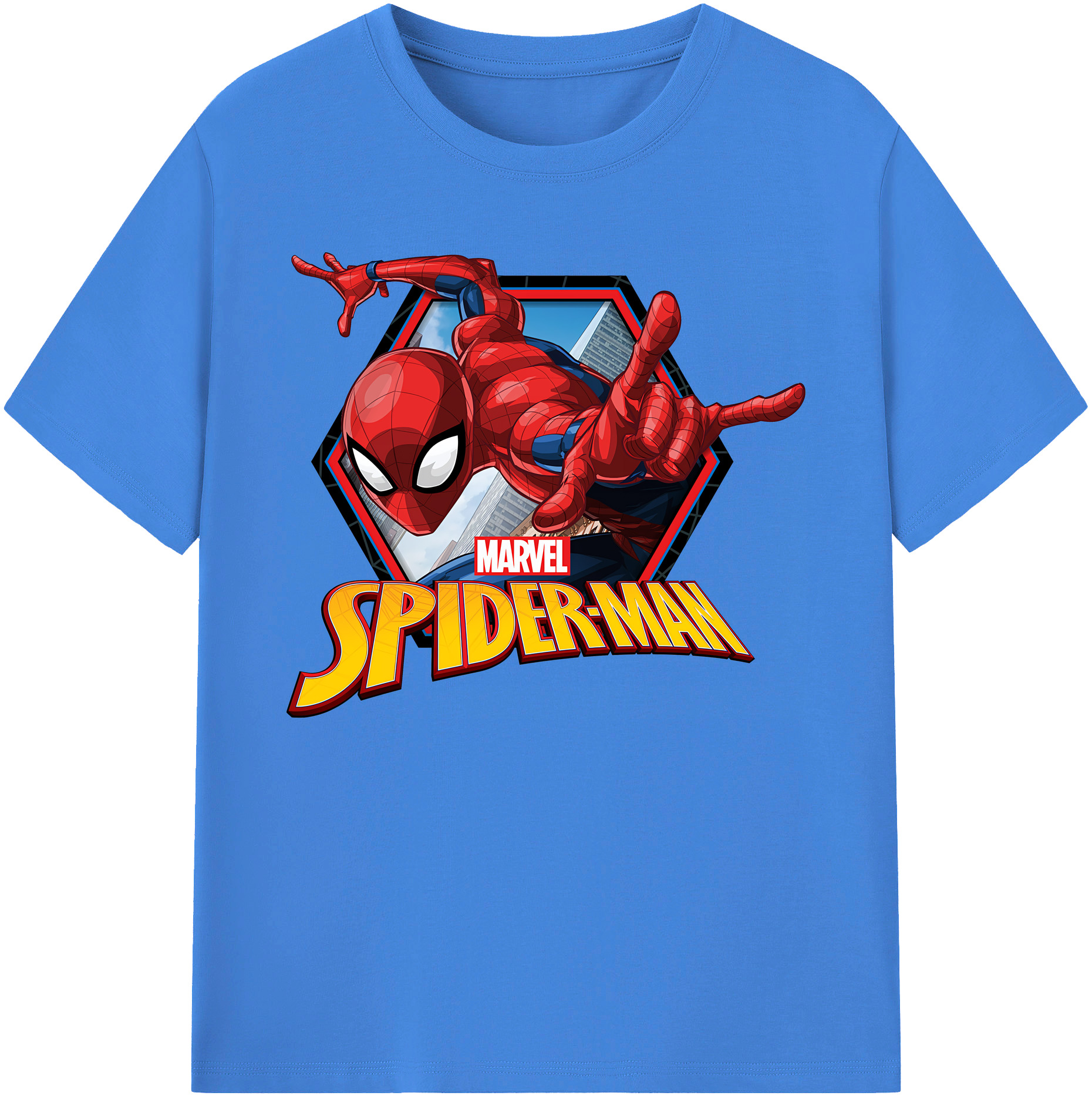 （画像用） Spider Man スパイダーマン 綿100％ メンズ半袖Tシャツ｜肌触りやわらか＆通気性