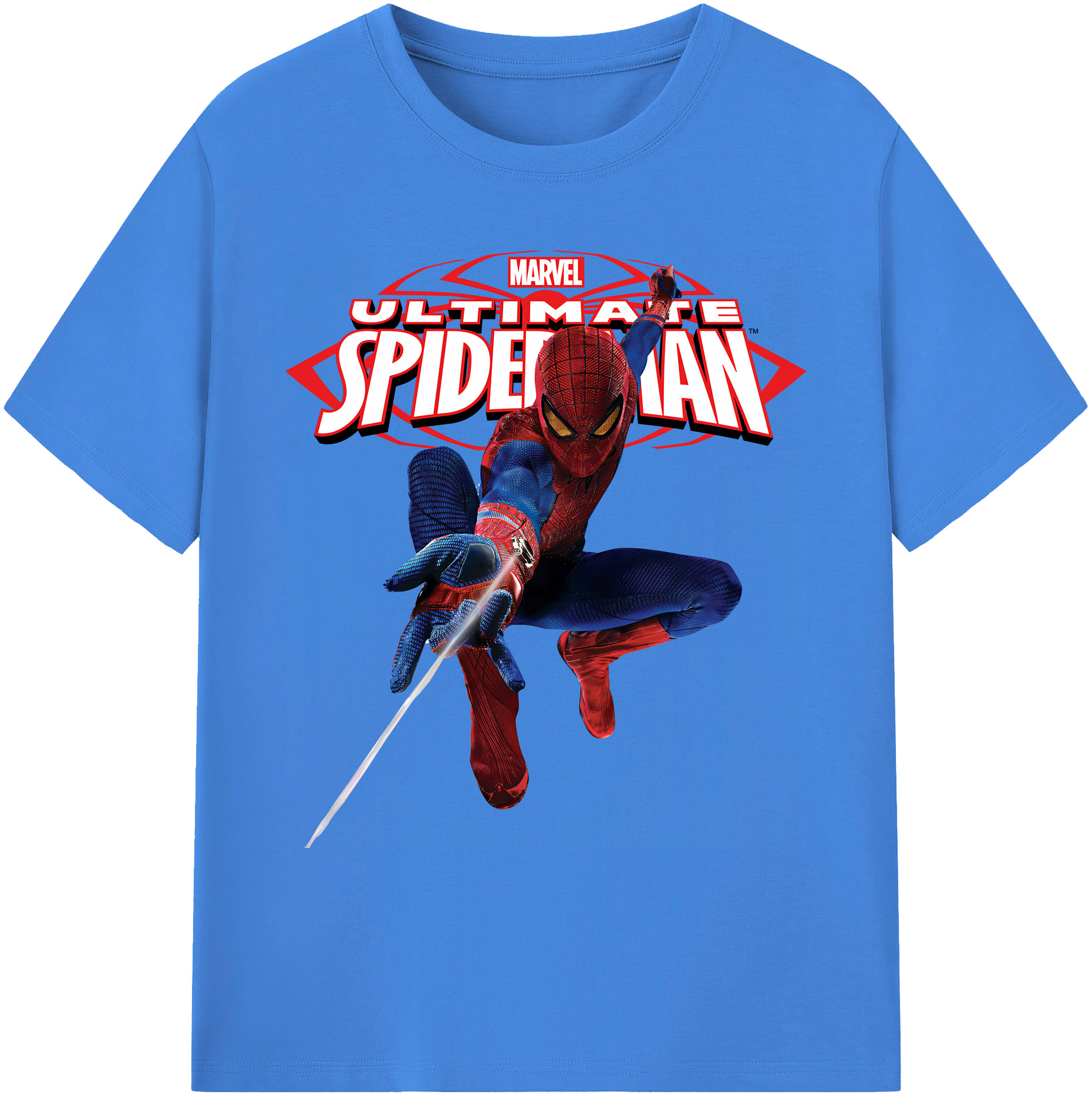 （画像用） Spider Man スパイダーマン 綿100％ メンズ半袖Tシャツ｜肌触りやわらか＆通気性