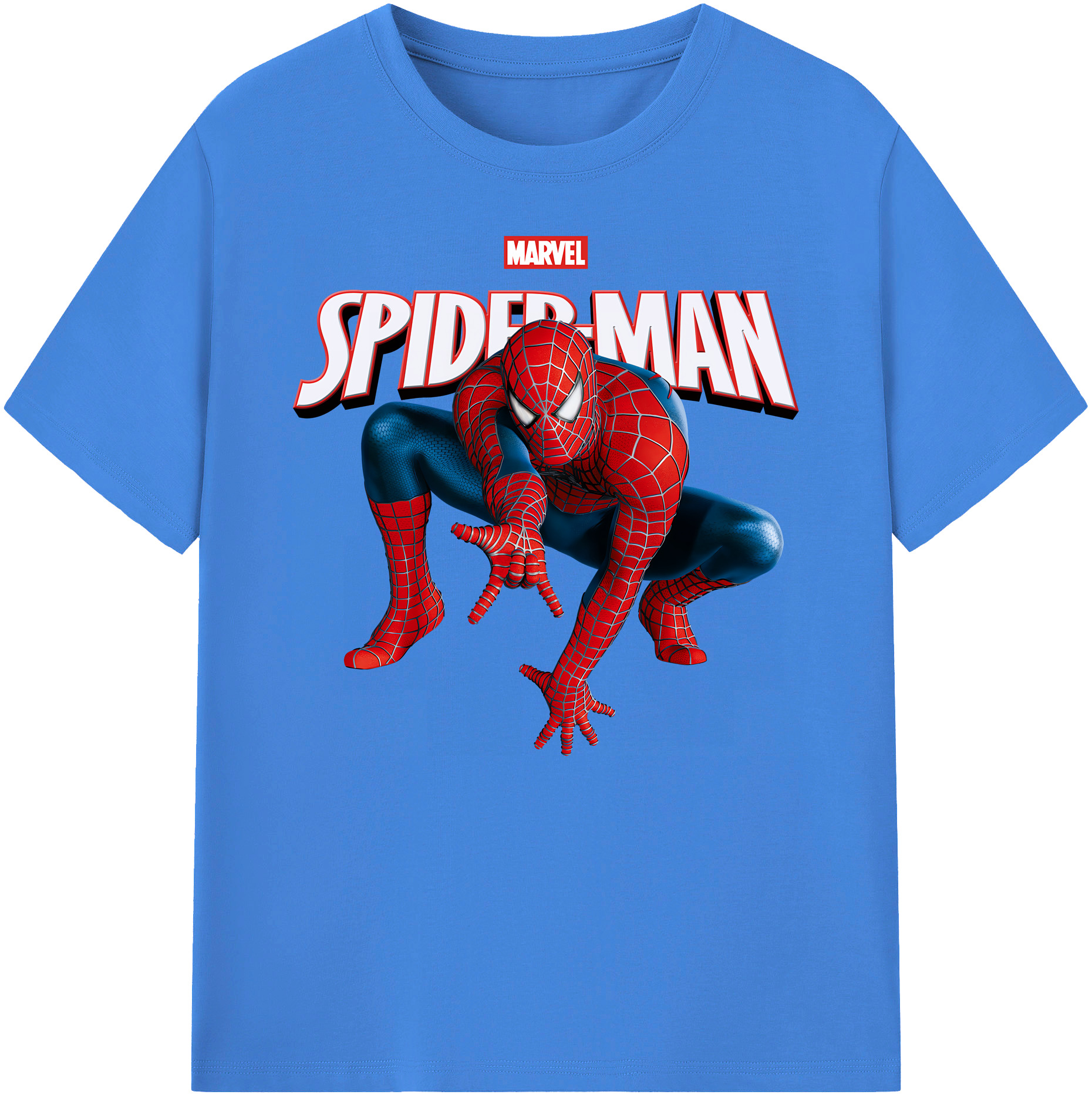 （画像用） Spider Man スパイダーマン 綿100％ メンズ半袖Tシャツ｜肌触りやわらか＆通気性