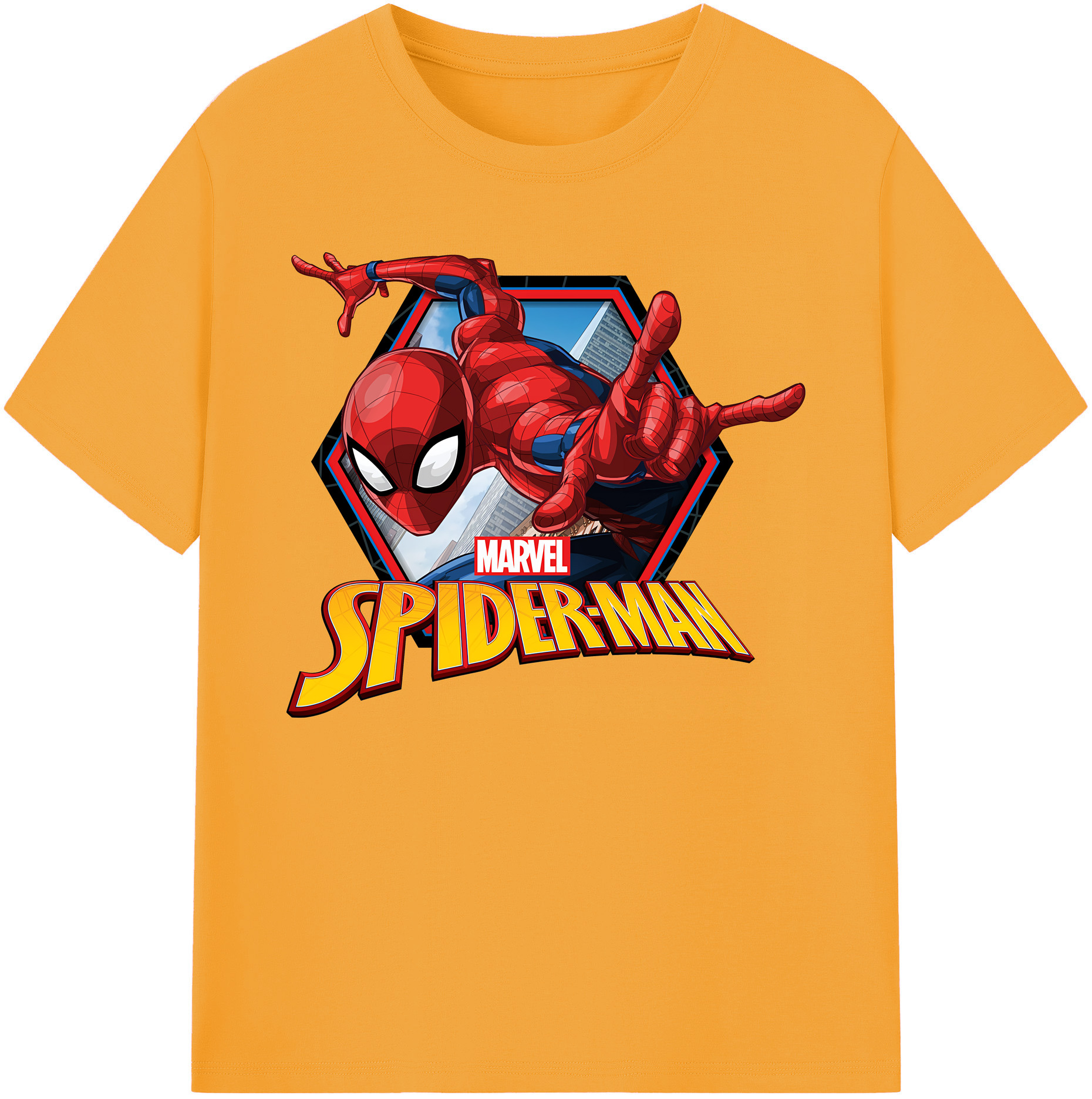 （画像用） Spider Man スパイダーマン 綿100％ メンズ半袖Tシャツ｜肌触りやわらか＆通気性