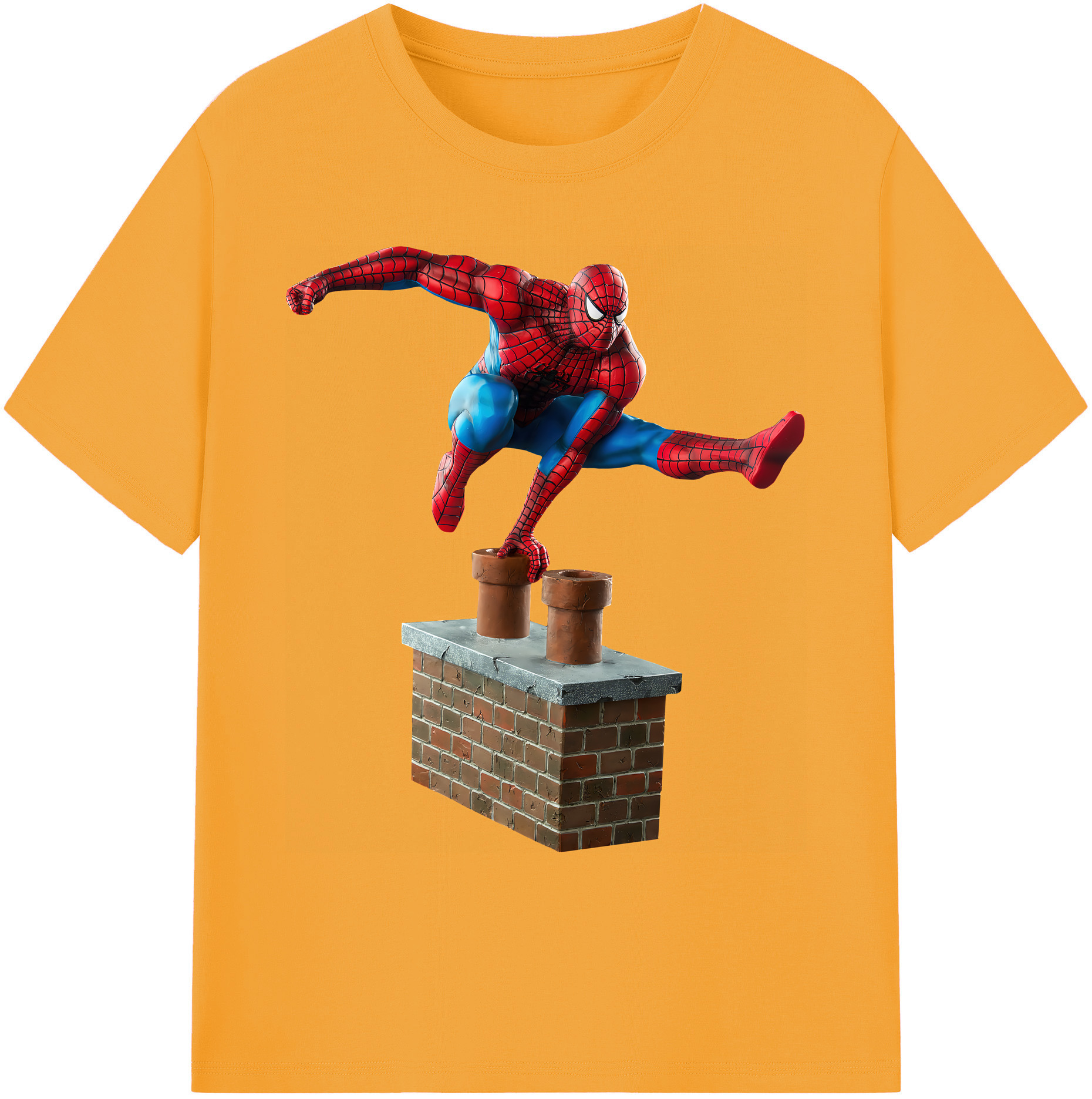 （画像用） Spider Man スパイダーマン 綿100％ メンズ半袖Tシャツ｜肌触りやわらか＆通気性