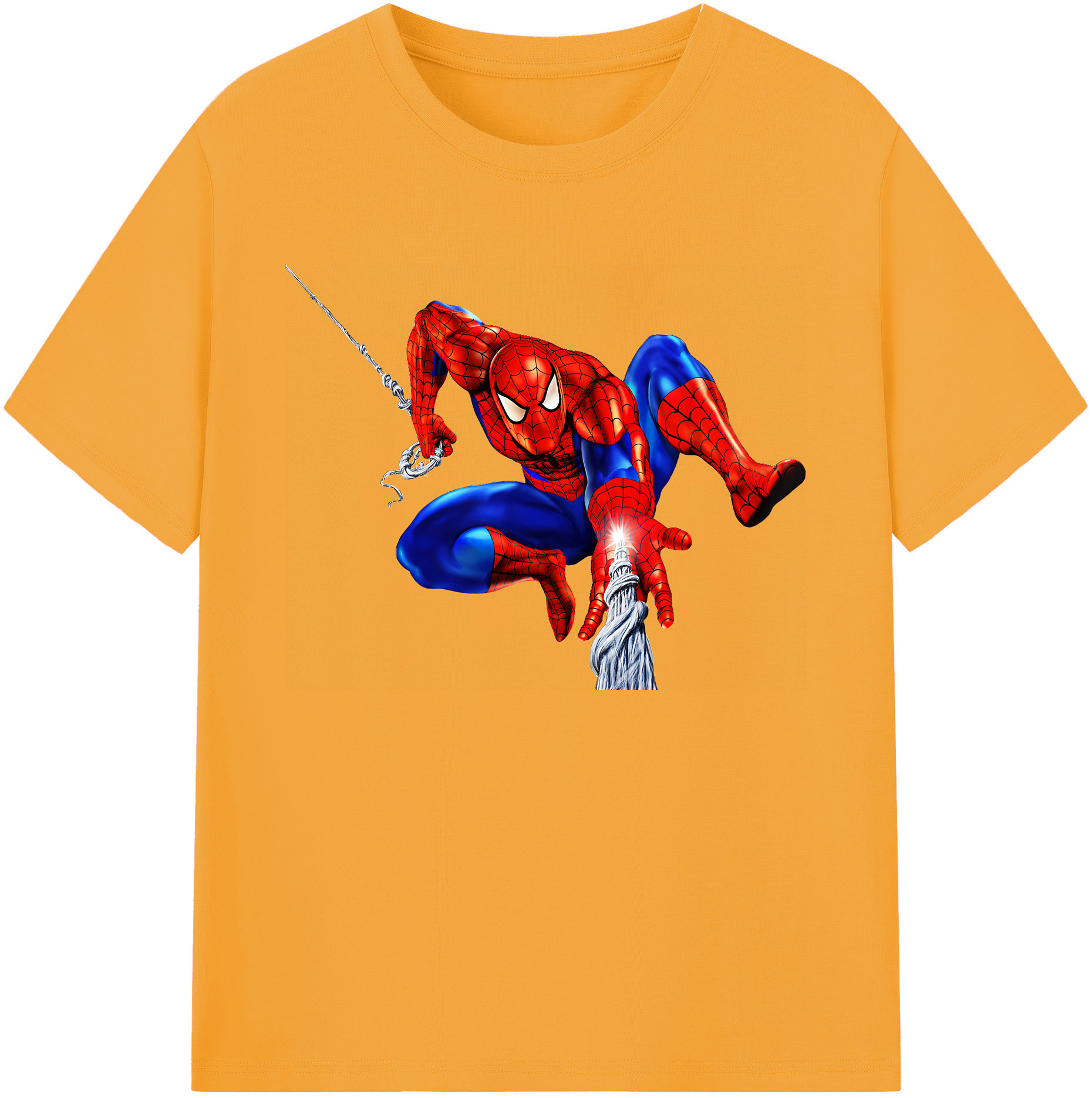（画像用） Spider Man スパイダーマン 綿100％ メンズ半袖Tシャツ｜肌触りやわらか＆通気性