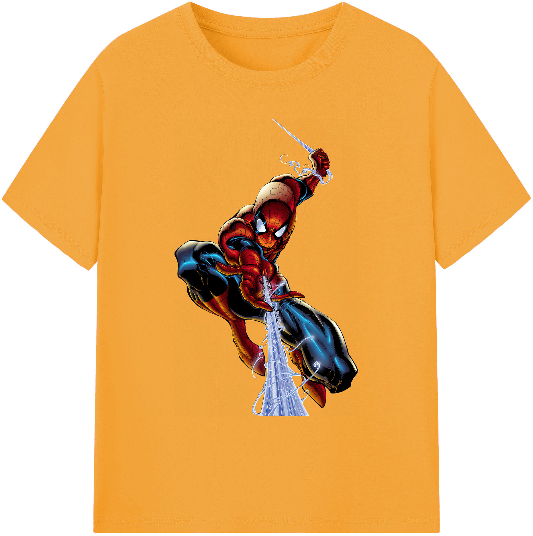 （画像用） Spider Man スパイダーマン 綿100％ メンズ半袖Tシャツ｜肌触りやわらか＆通気性
