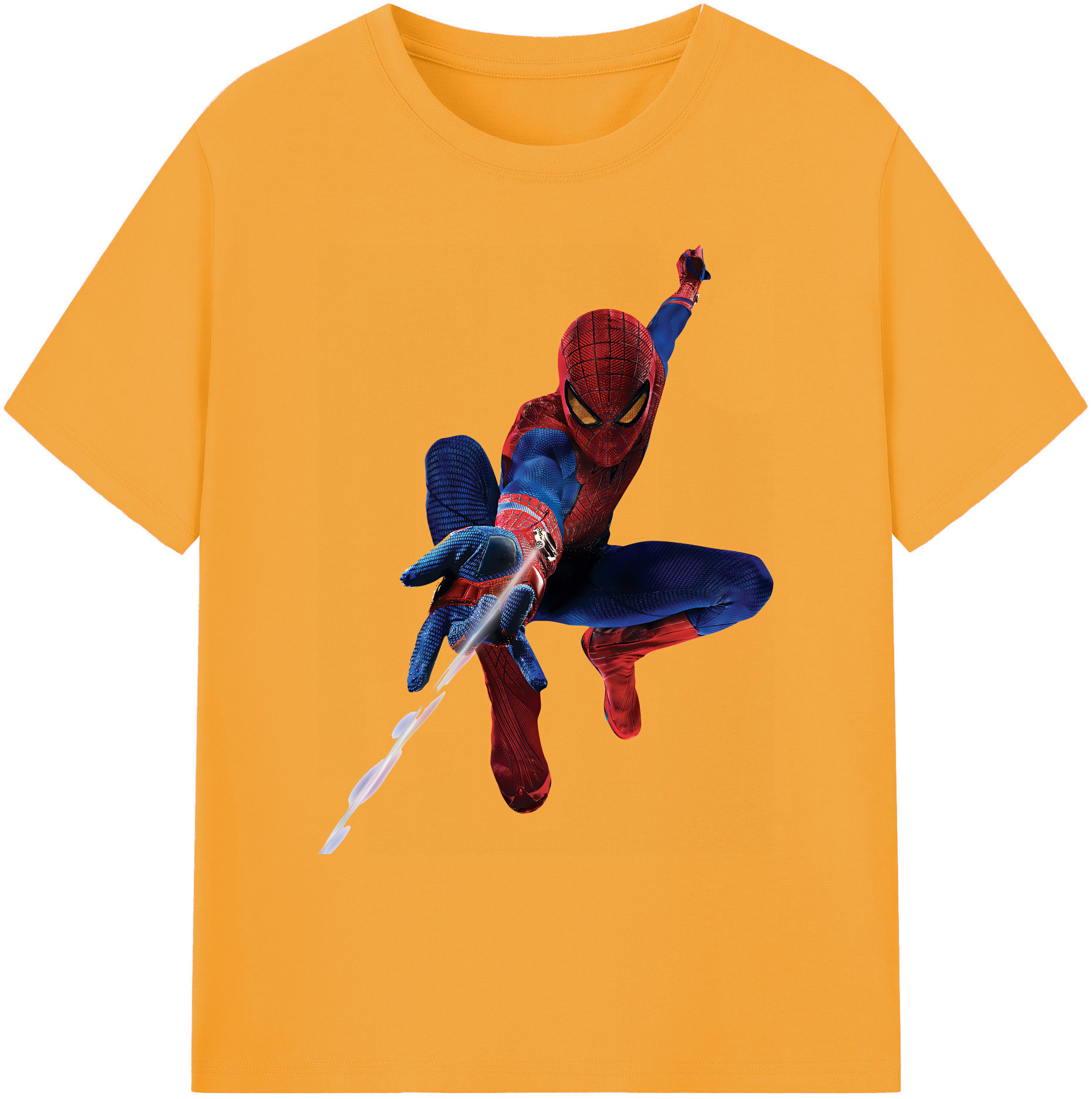 （画像用） Spider Man スパイダーマン 綿100％ メンズ半袖Tシャツ｜肌触りやわらか＆通気性
