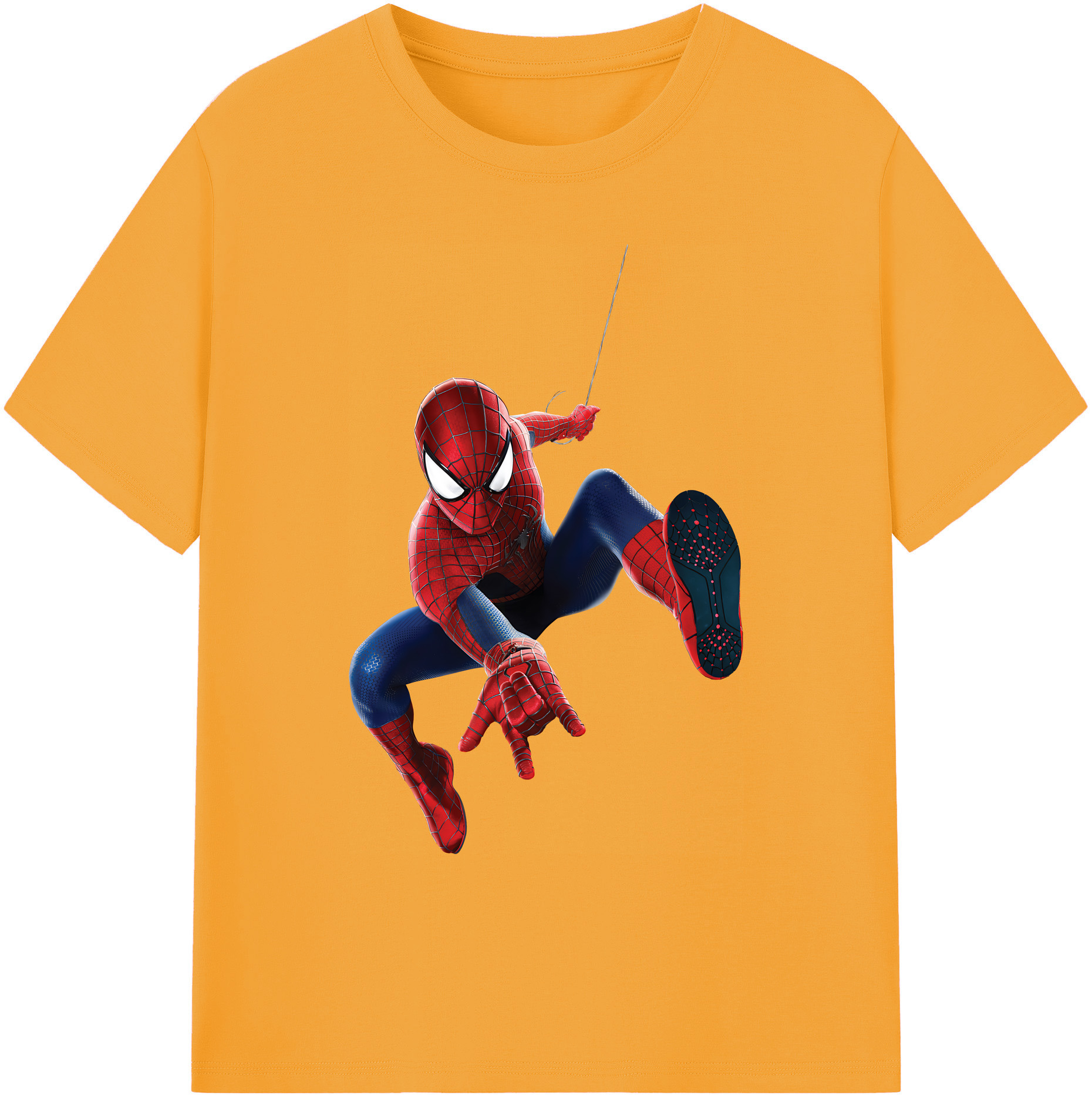 （画像用） Spider Man スパイダーマン 綿100％ メンズ半袖Tシャツ｜肌触りやわらか＆通気性