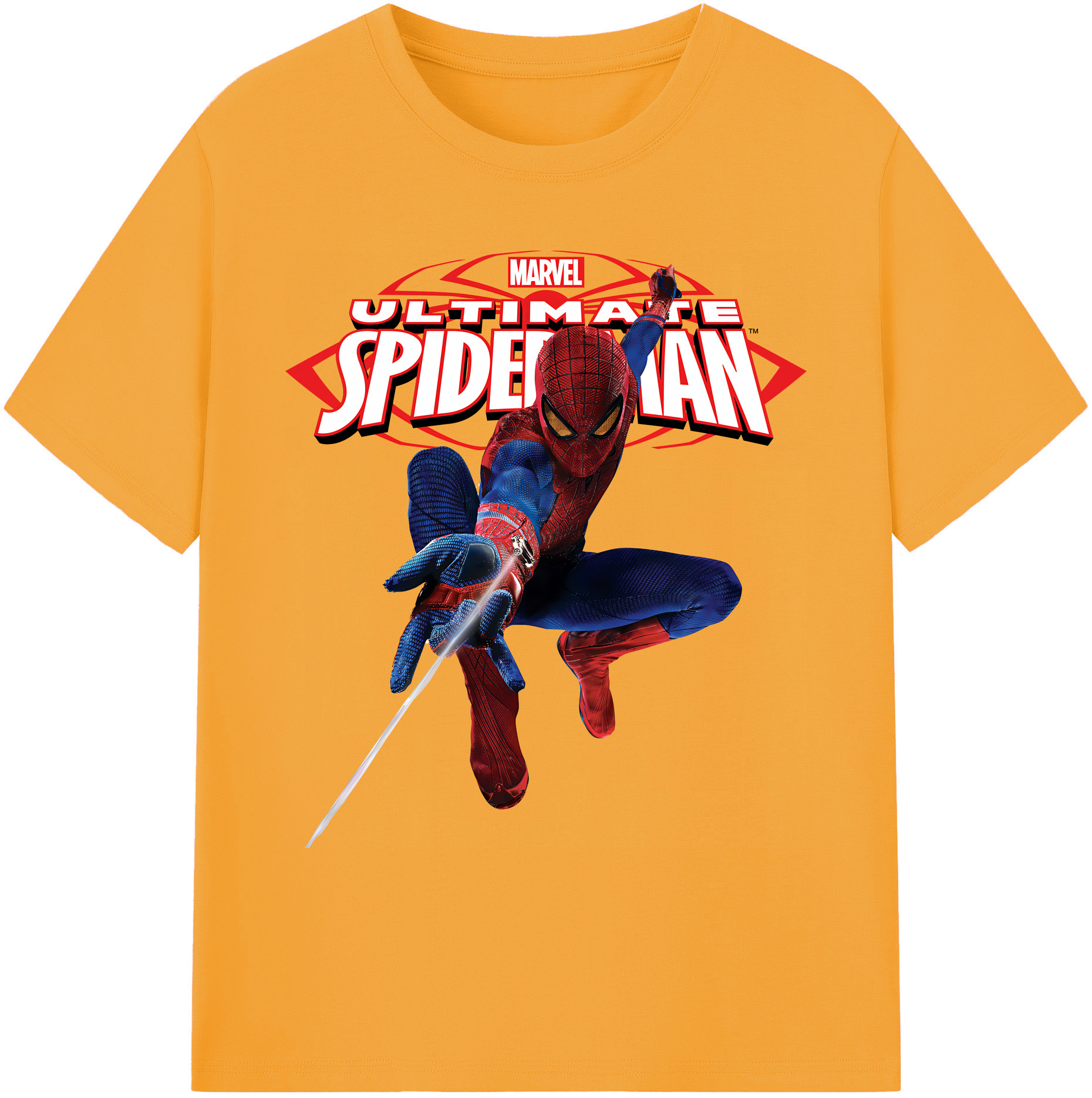 （画像用） Spider Man スパイダーマン 綿100％ メンズ半袖Tシャツ｜肌触りやわらか＆通気性