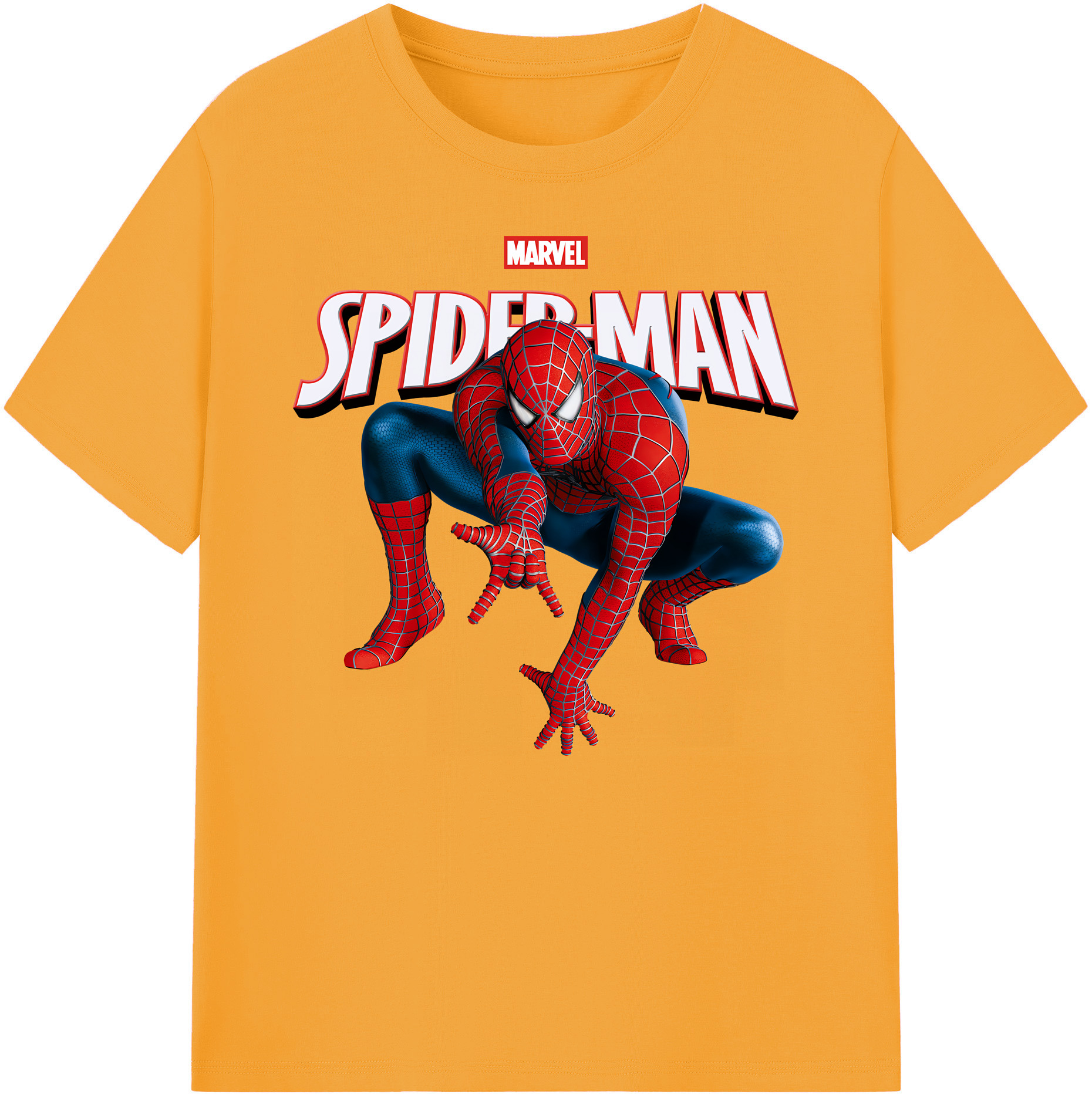 （画像用） Spider Man スパイダーマン 綿100％ メンズ半袖Tシャツ｜肌触りやわらか＆通気性