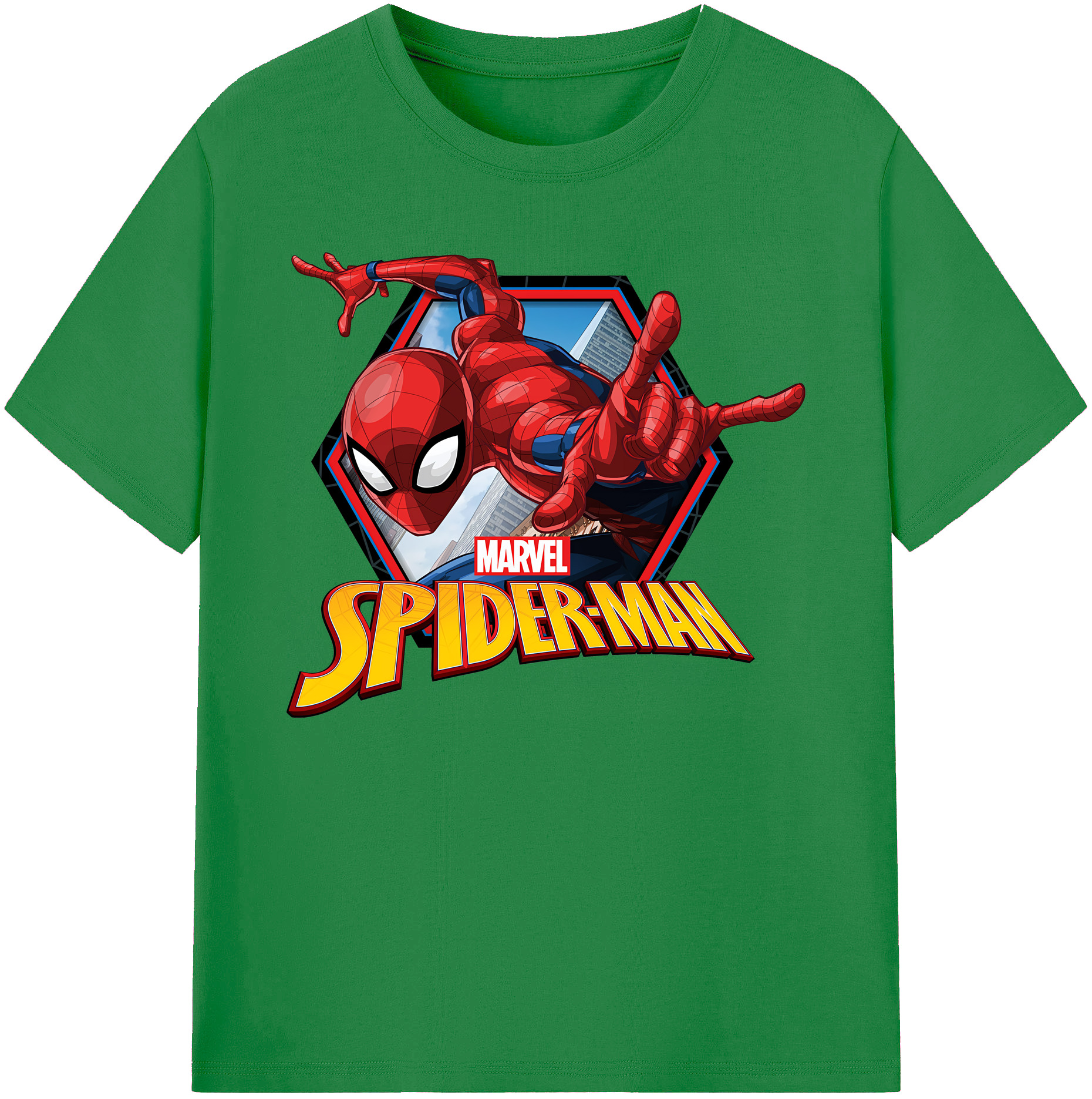 （画像用） Spider Man スパイダーマン 綿100％ メンズ半袖Tシャツ｜肌触りやわらか＆通気性