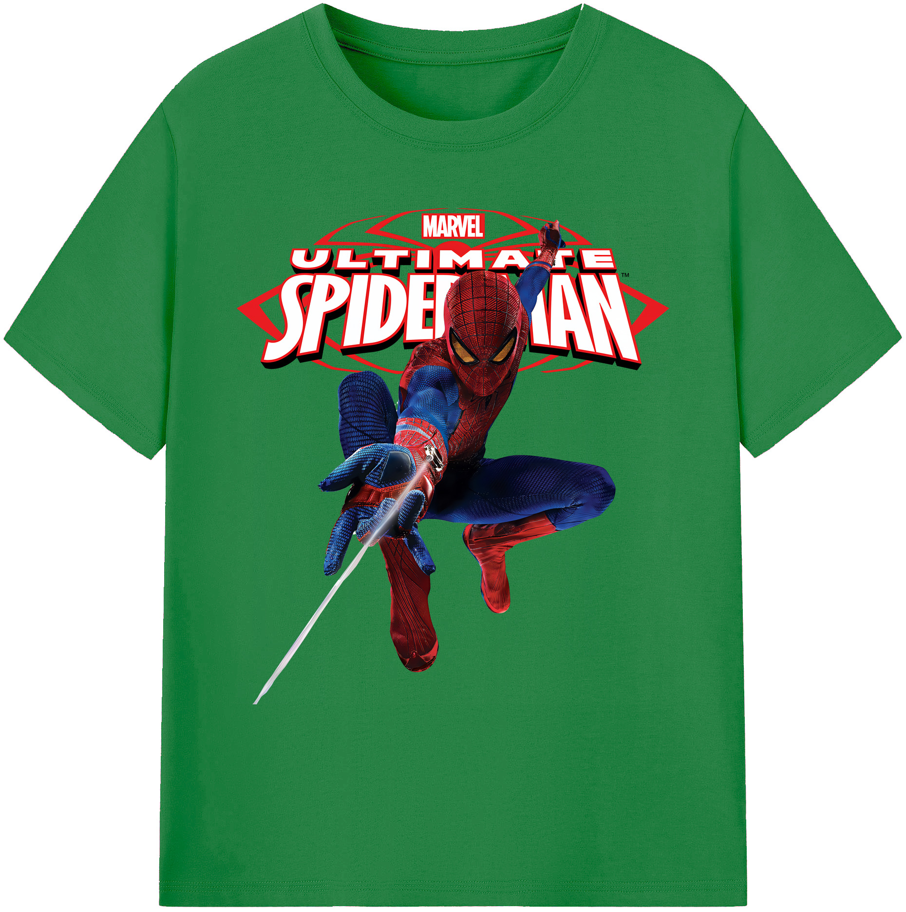 （画像用） Spider Man スパイダーマン 綿100％ メンズ半袖Tシャツ｜肌触りやわらか＆通気性