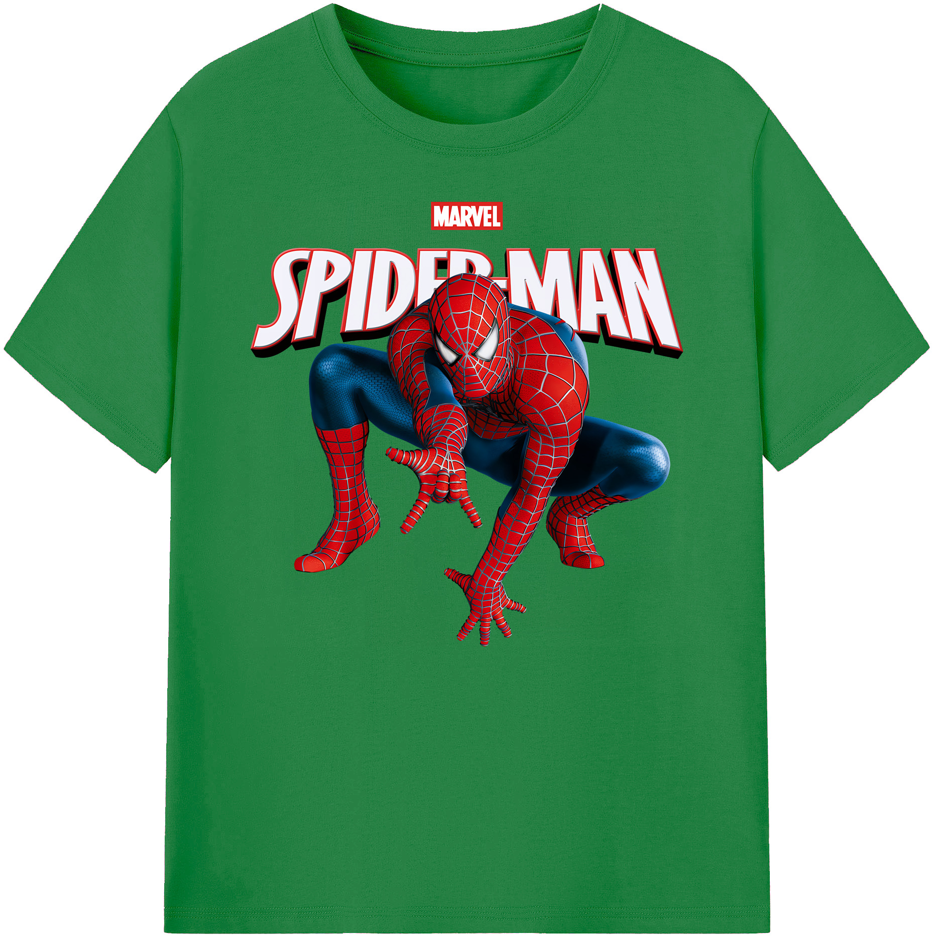 （画像用） Spider Man スパイダーマン 綿100％ メンズ半袖Tシャツ｜肌触りやわらか＆通気性