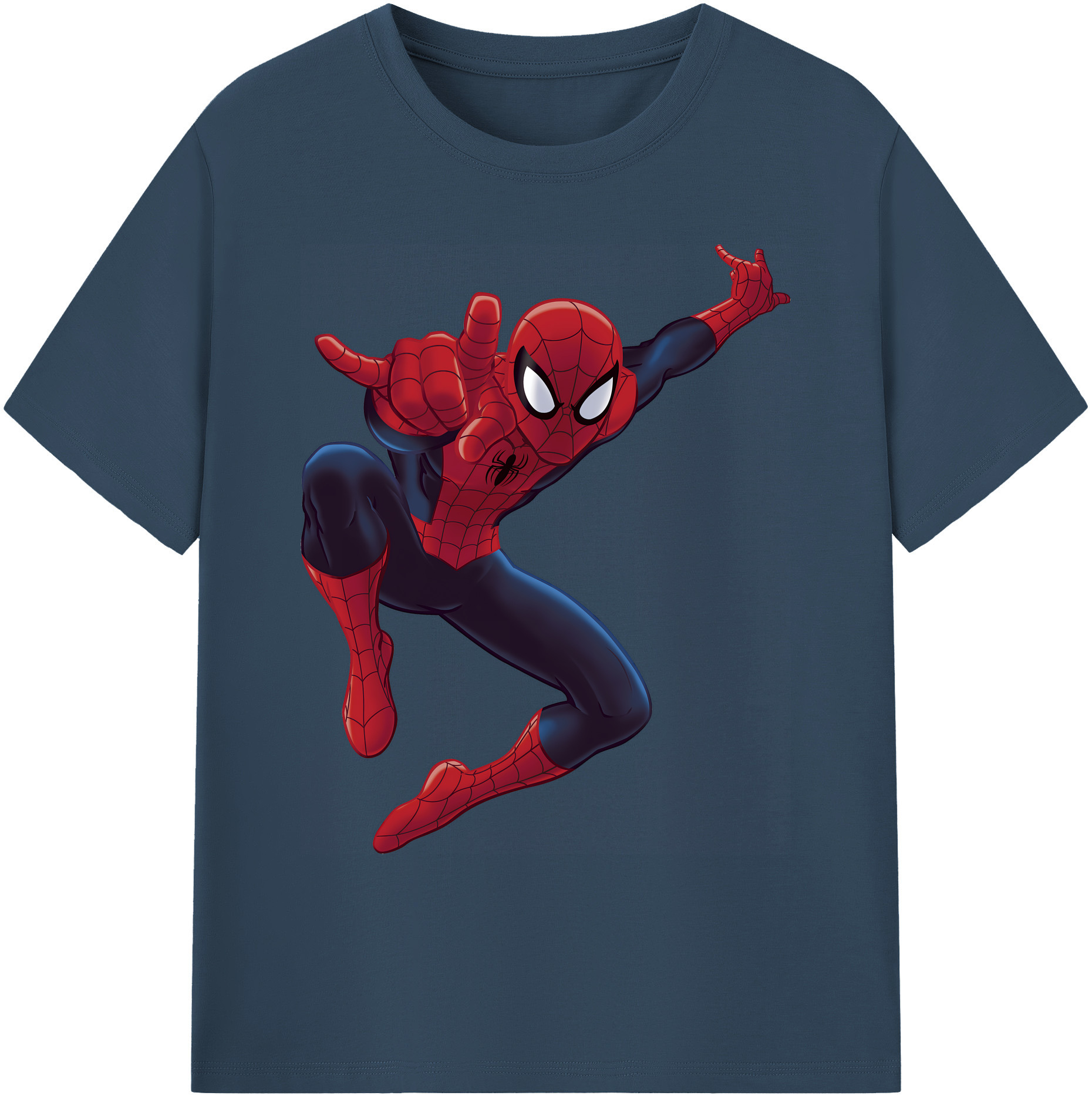 （画像用） Spider Man スパイダーマン 綿100％ メンズ半袖Tシャツ｜肌触りやわらか＆通気性