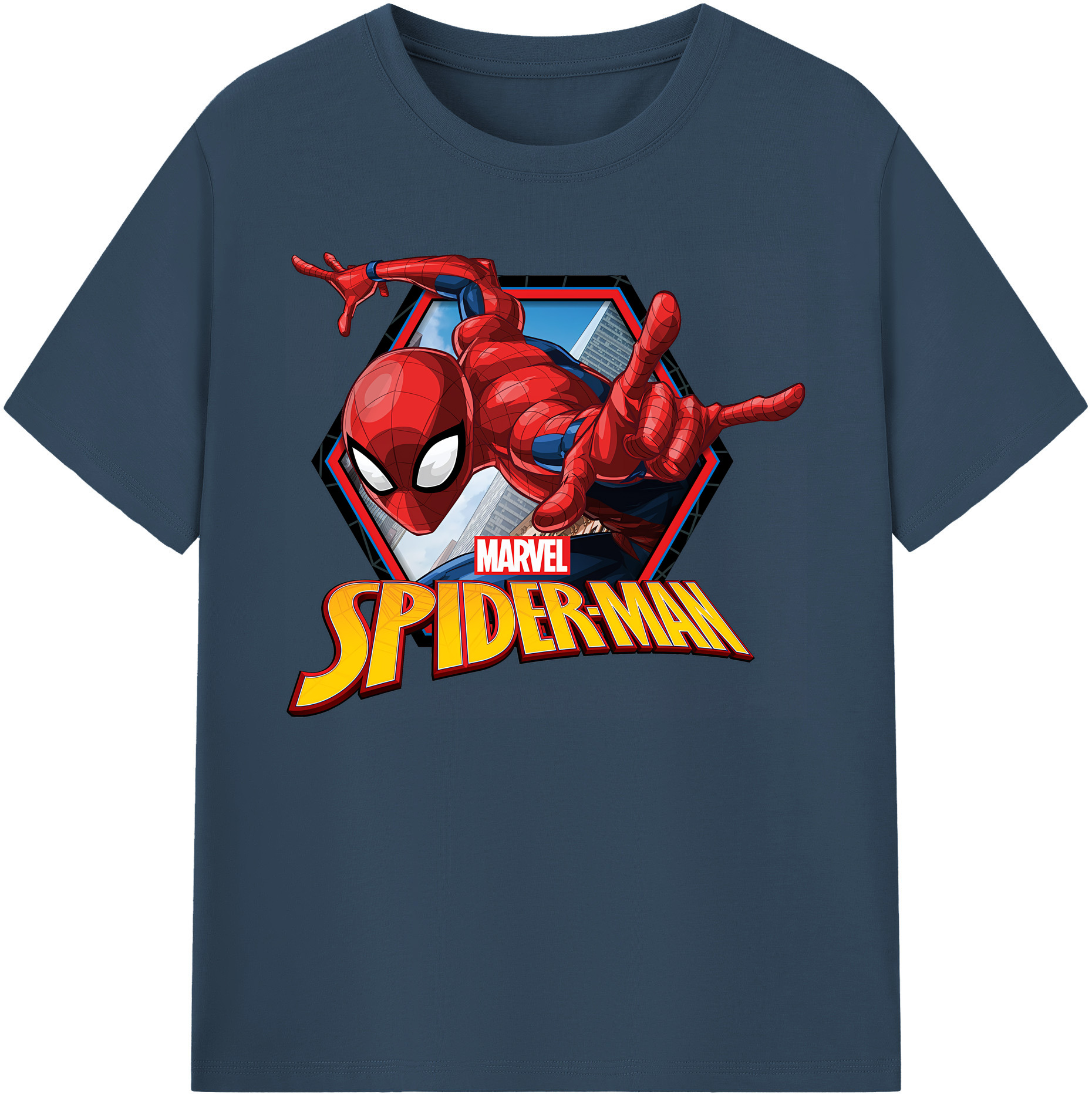 （画像用） Spider Man スパイダーマン 綿100％ メンズ半袖Tシャツ｜肌触りやわらか＆通気性