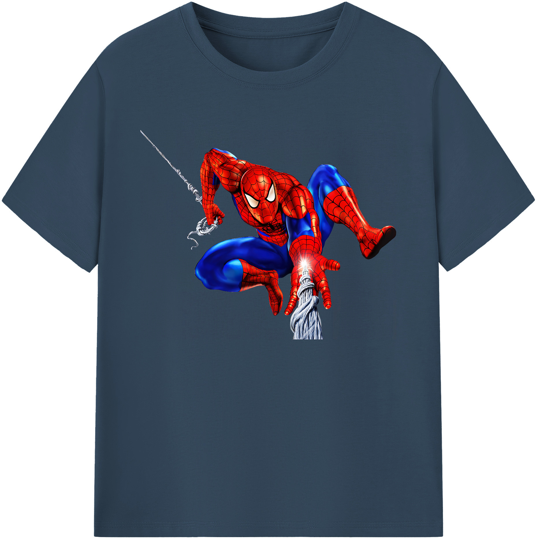 （画像用） Spider Man スパイダーマン 綿100％ メンズ半袖Tシャツ｜肌触りやわらか＆通気性