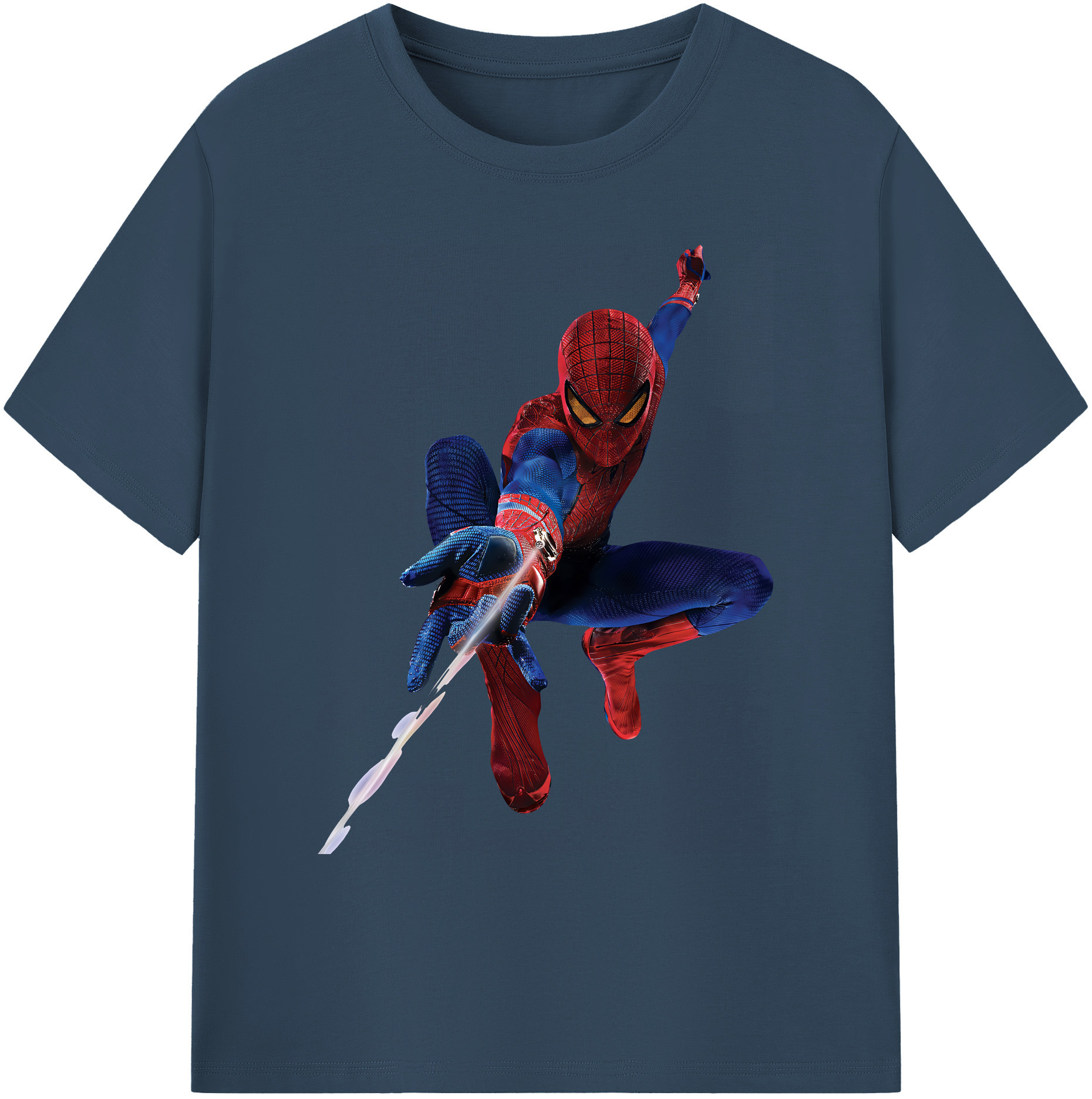 （画像用） Spider Man スパイダーマン 綿100％ メンズ半袖Tシャツ｜肌触りやわらか＆通気性