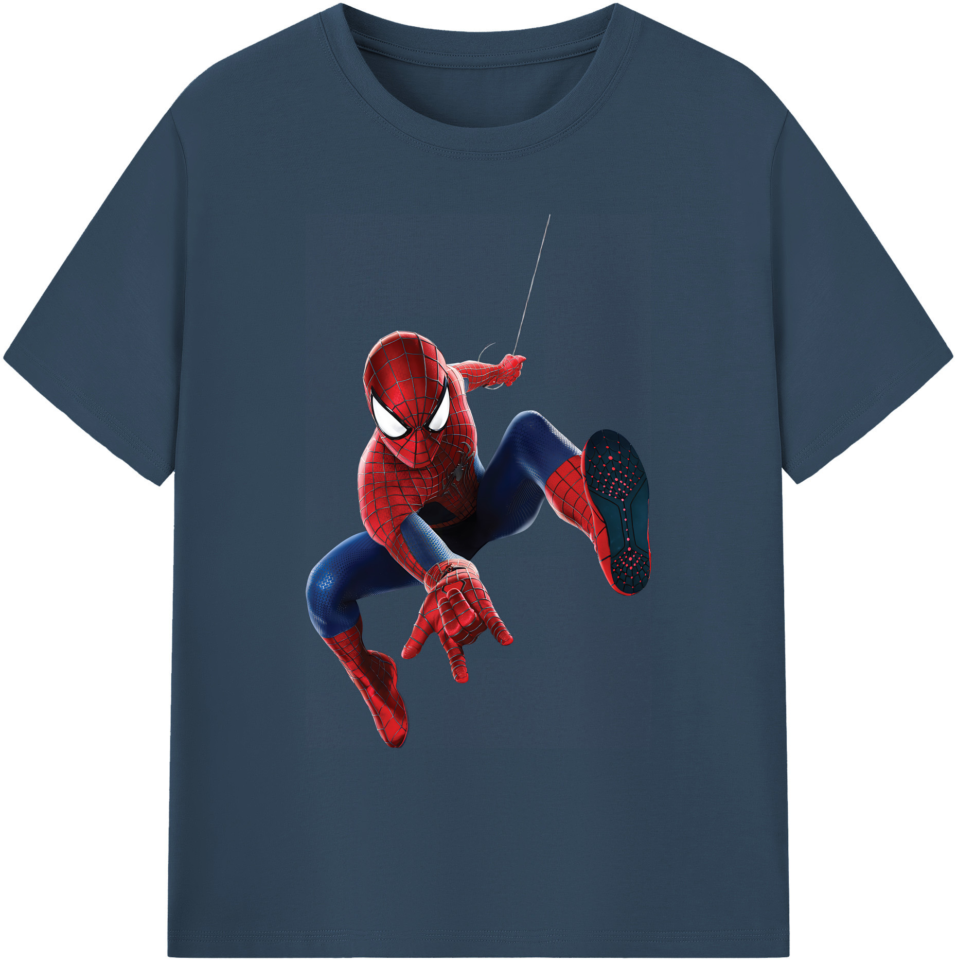 （画像用） Spider Man スパイダーマン 綿100％ メンズ半袖Tシャツ｜肌触りやわらか＆通気性
