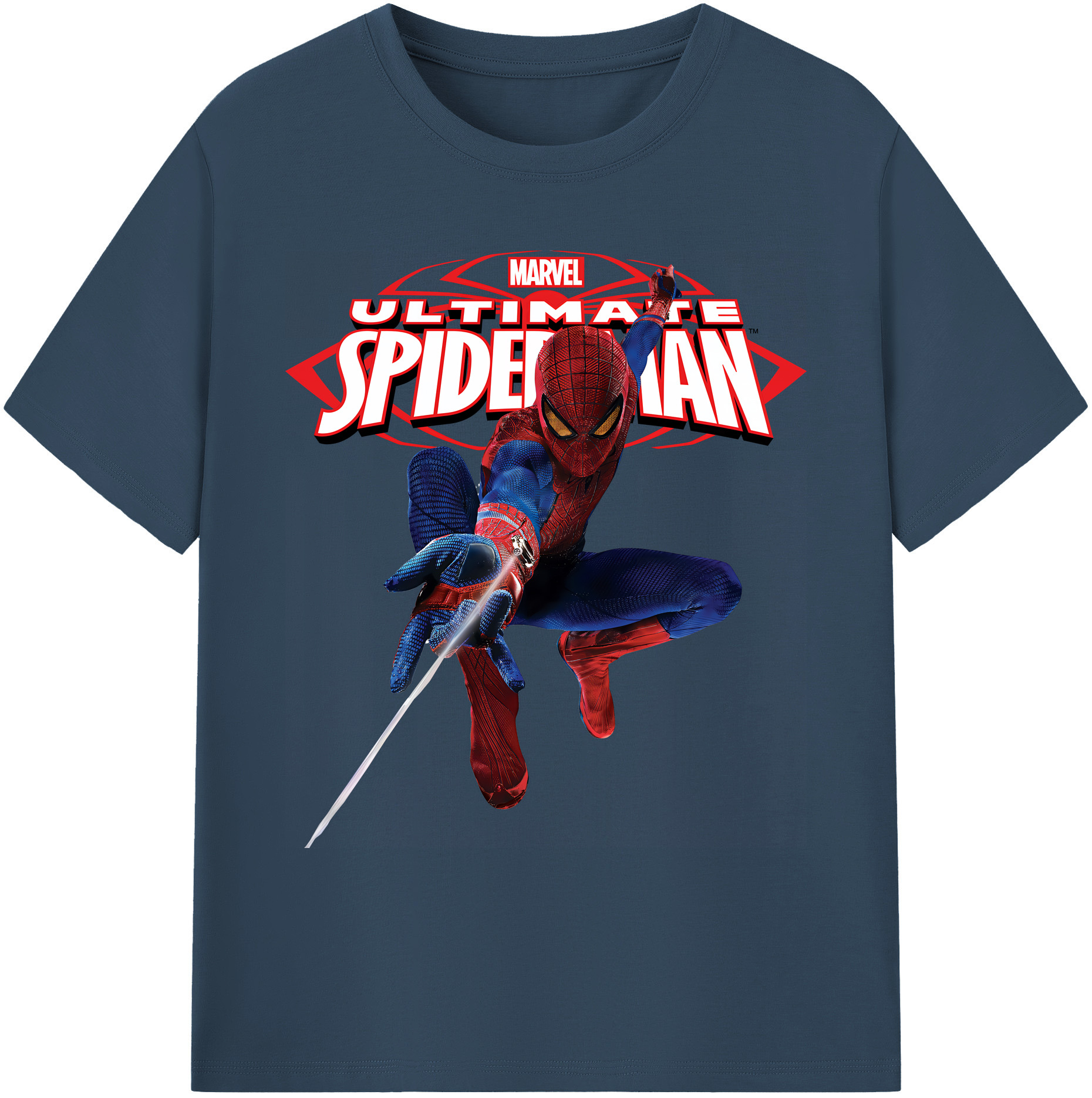 （画像用） Spider Man スパイダーマン 綿100％ メンズ半袖Tシャツ｜肌触りやわらか＆通気性