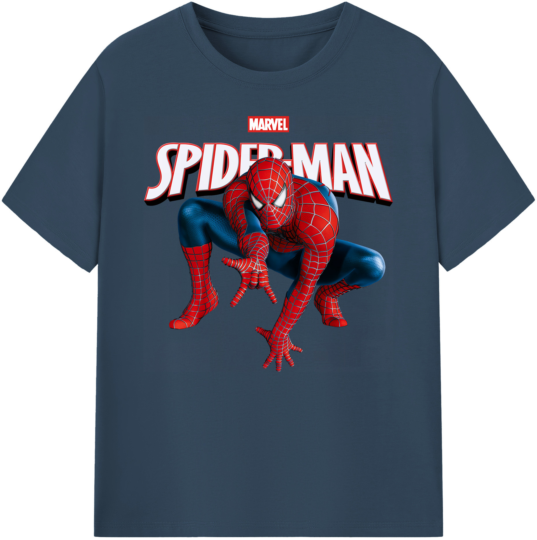 （画像用） Spider Man スパイダーマン 綿100％ メンズ半袖Tシャツ｜肌触りやわらか＆通気性