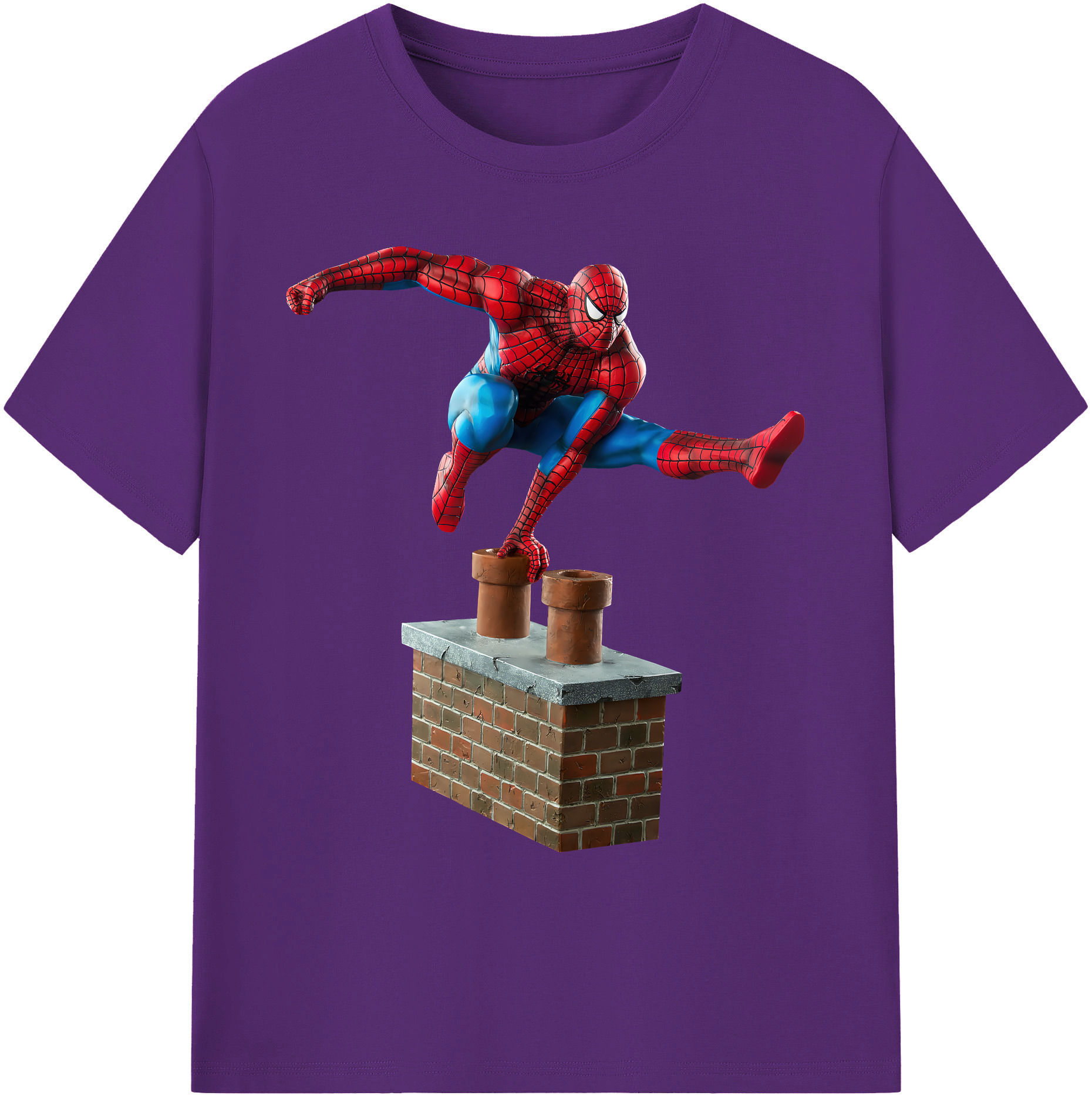 （画像用） Spider Man スパイダーマン 綿100％ メンズ半袖Tシャツ｜肌触りやわらか＆通気性