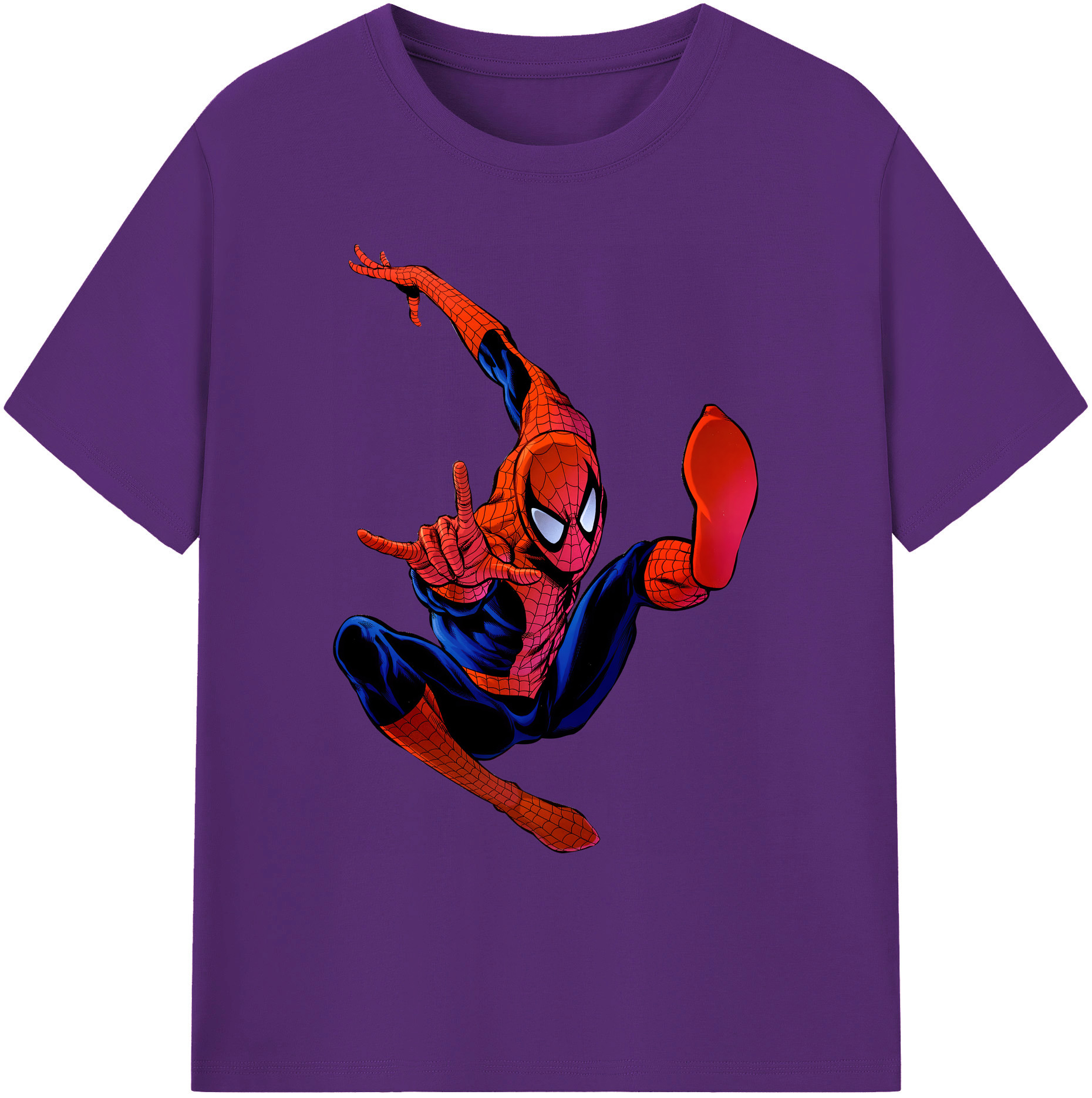 （画像用） Spider Man スパイダーマン 綿100％ メンズ半袖Tシャツ｜肌触りやわらか＆通気性