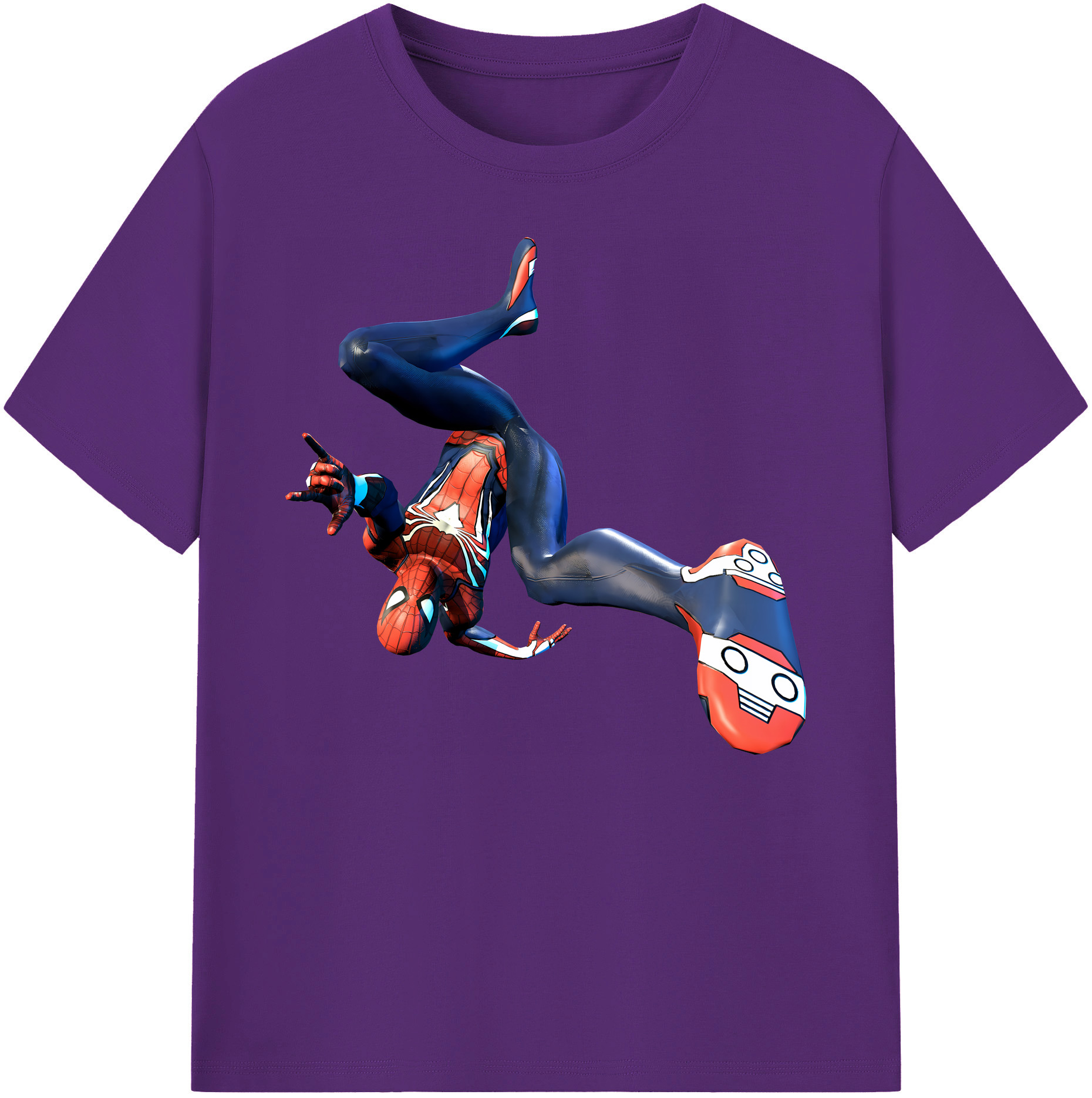 （画像用） Spider Man スパイダーマン 綿100％ メンズ半袖Tシャツ｜肌触りやわらか＆通気性