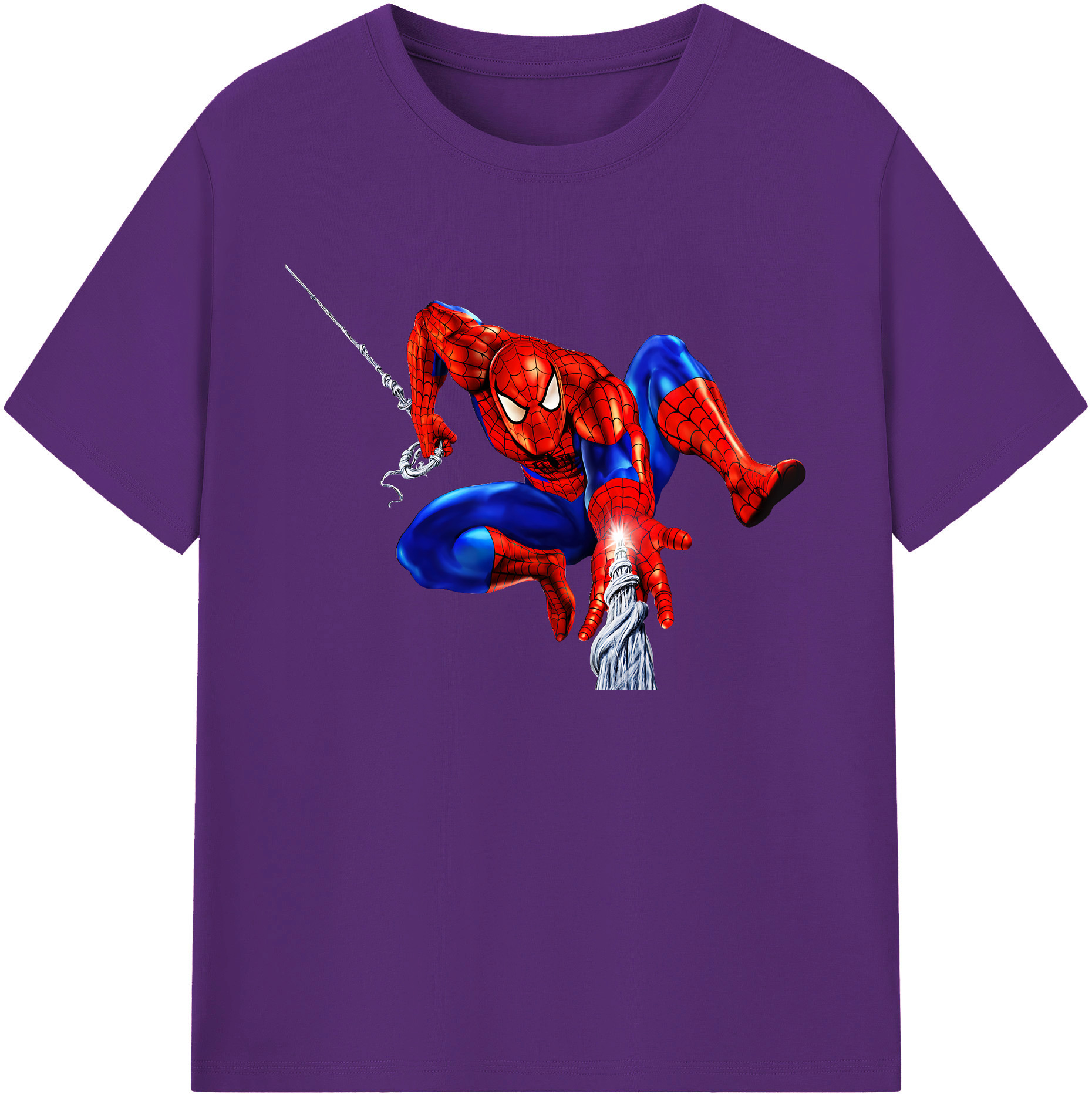 （画像用） Spider Man スパイダーマン 綿100％ メンズ半袖Tシャツ｜肌触りやわらか＆通気性