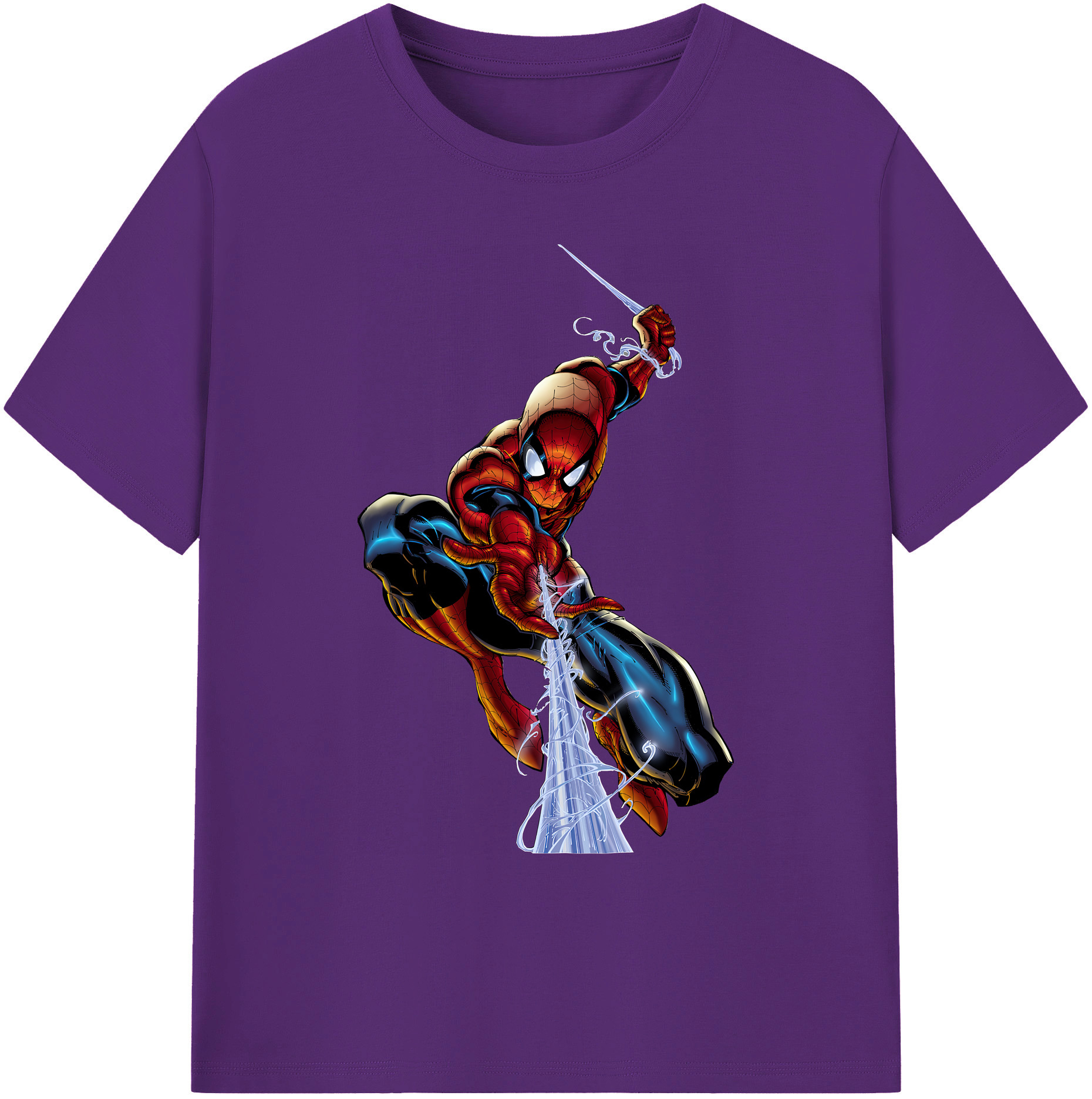 （画像用） Spider Man スパイダーマン 綿100％ メンズ半袖Tシャツ｜肌触りやわらか＆通気性