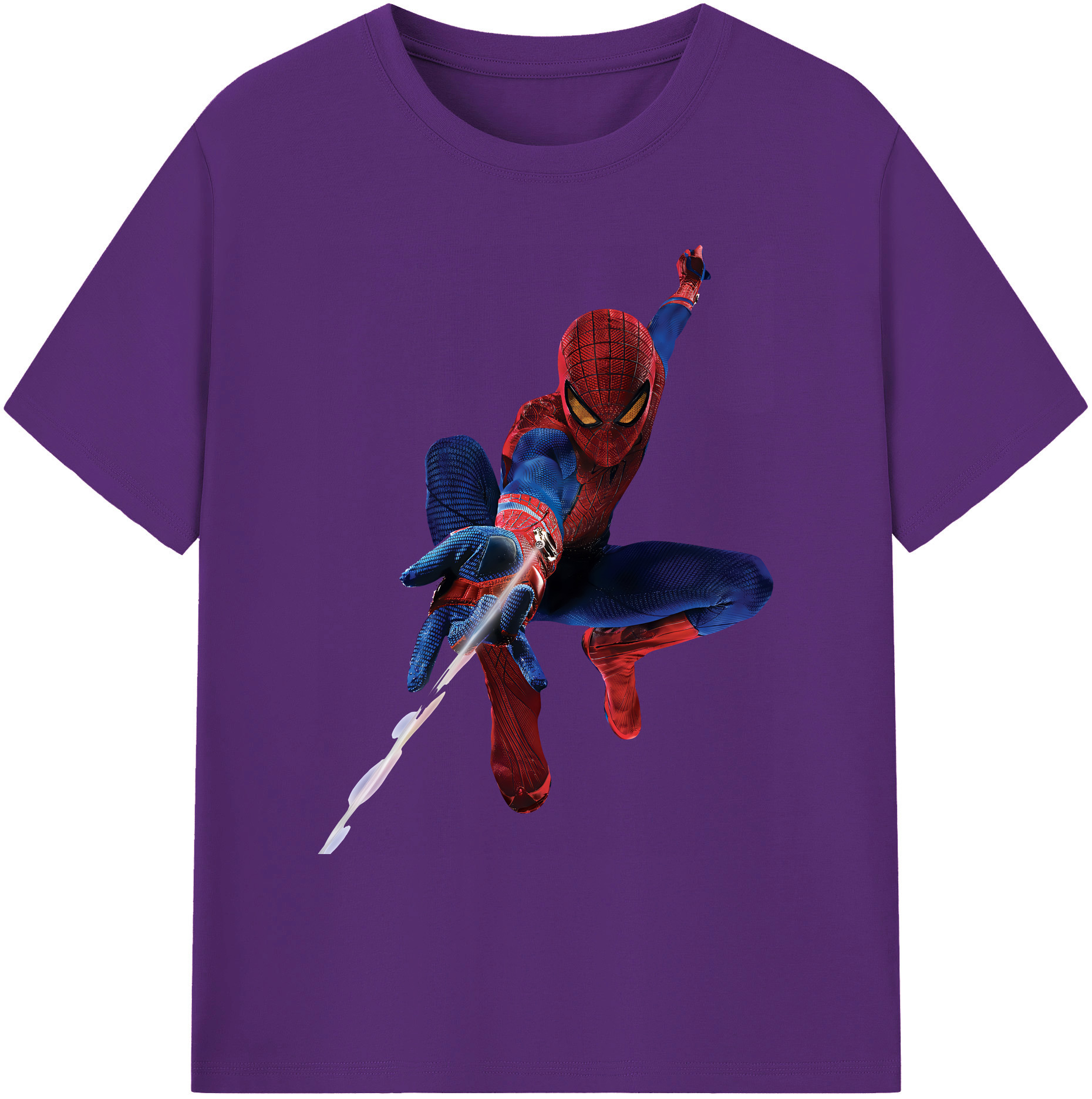 （画像用） Spider Man スパイダーマン 綿100％ メンズ半袖Tシャツ｜肌触りやわらか＆通気性