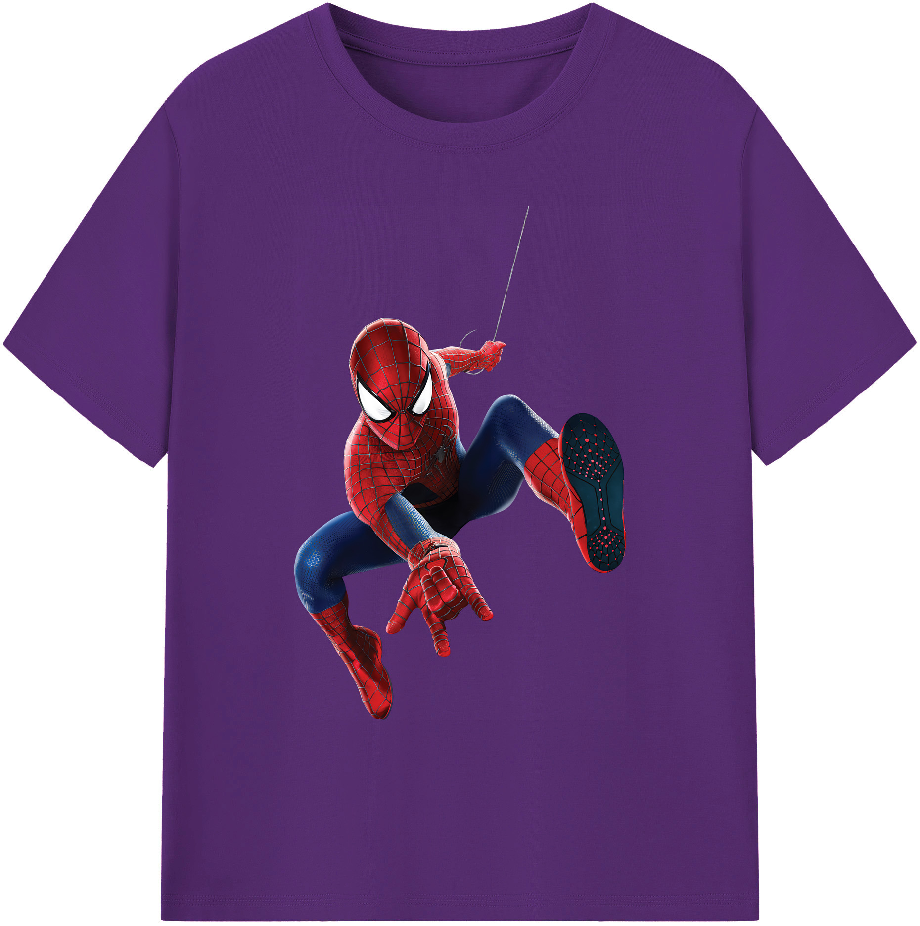 （画像用） Spider Man スパイダーマン 綿100％ メンズ半袖Tシャツ｜肌触りやわらか＆通気性