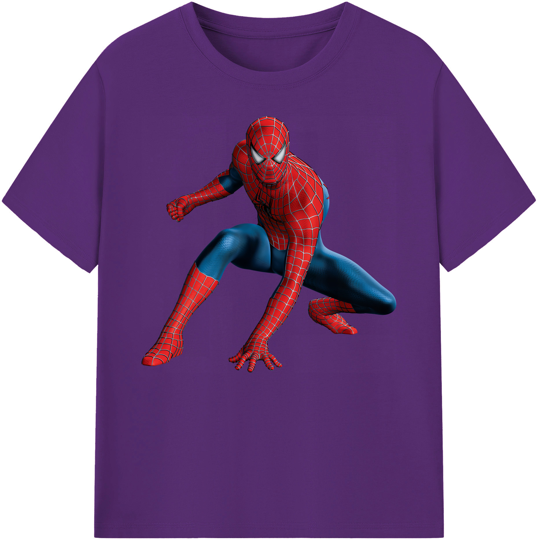（画像用） Spider Man スパイダーマン 綿100％ メンズ半袖Tシャツ｜肌触りやわらか＆通気性