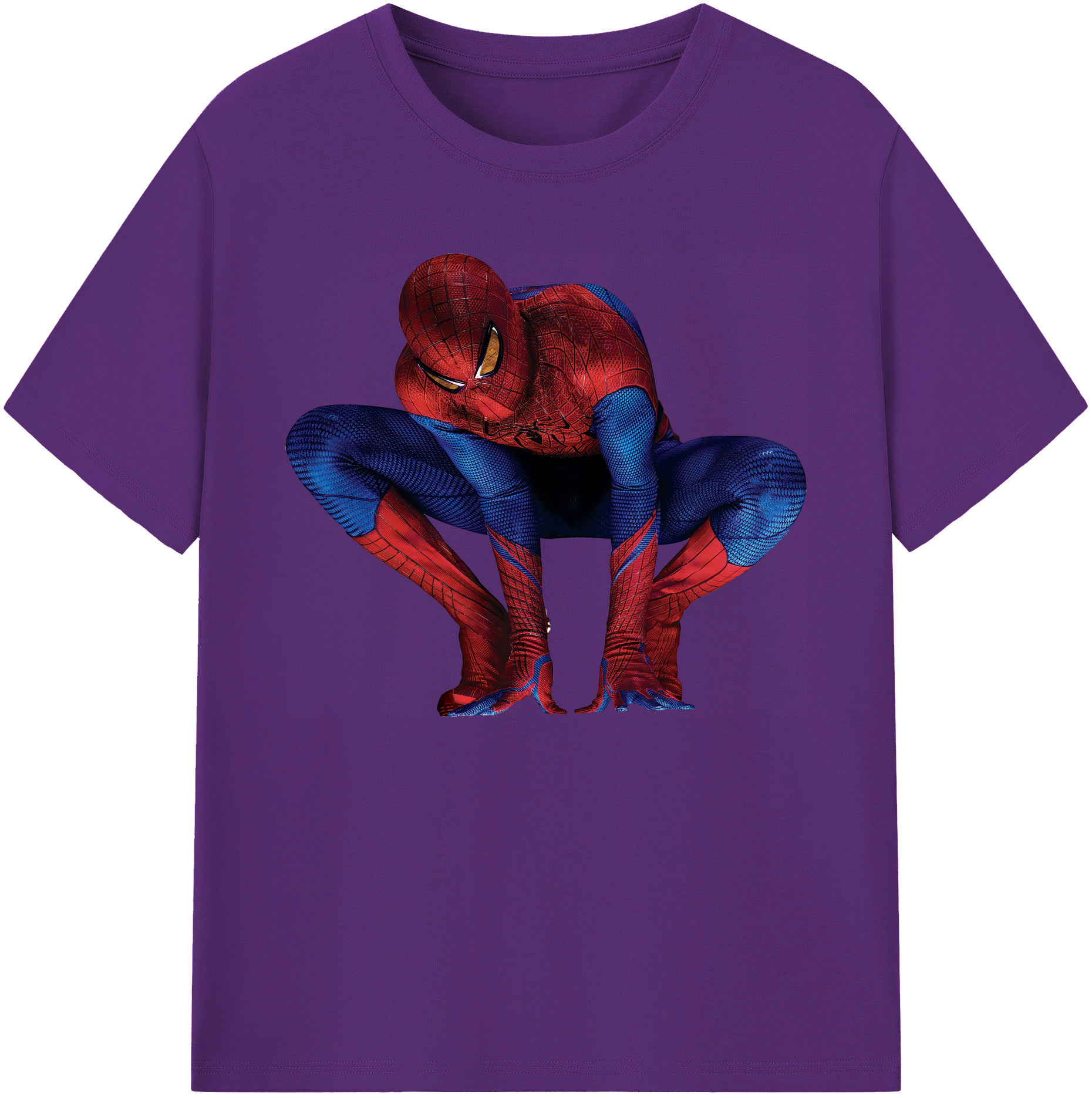 （画像用） Spider Man スパイダーマン 綿100％ メンズ半袖Tシャツ｜肌触りやわらか＆通気性