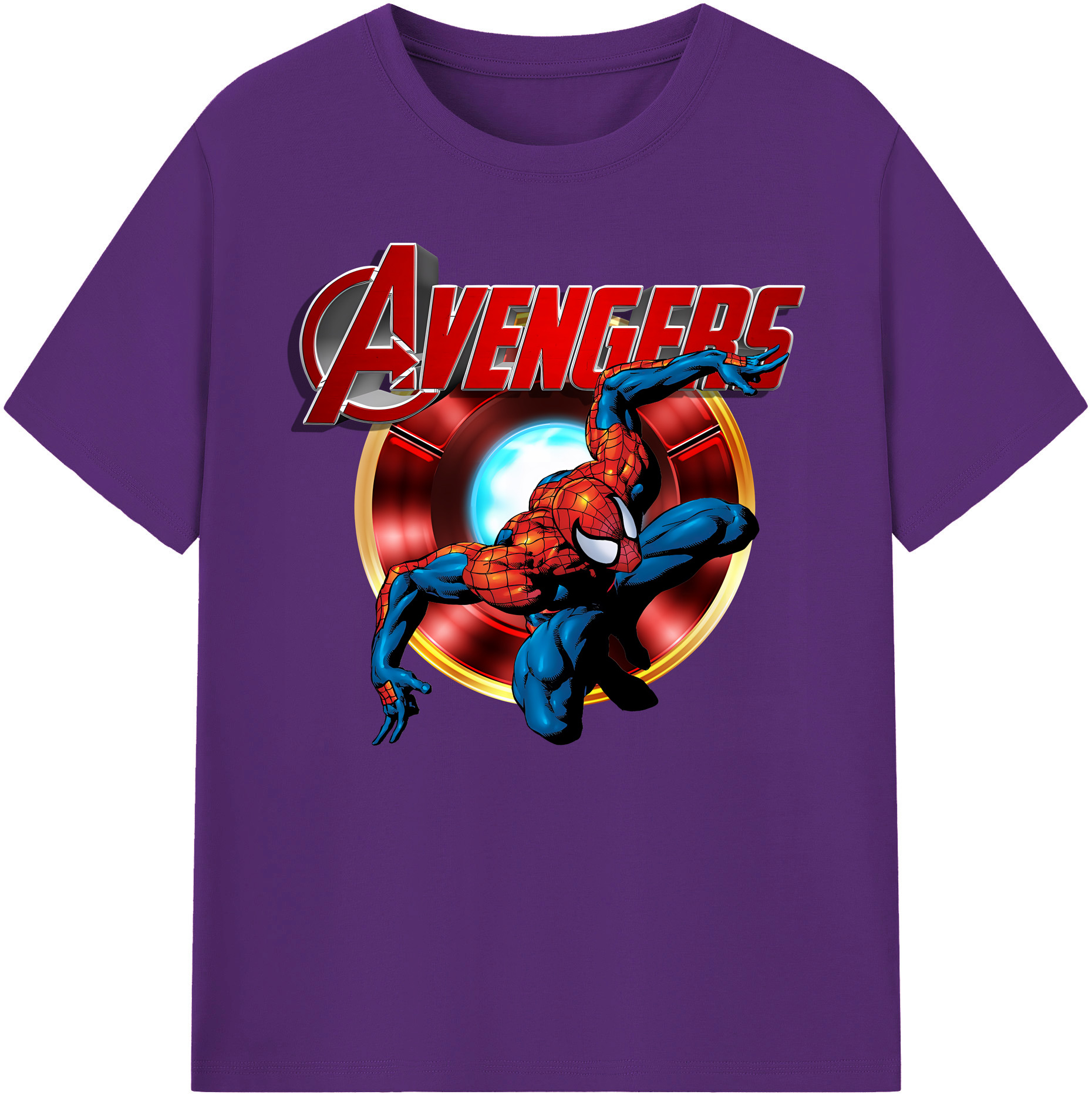 （画像用） Spider Man スパイダーマン 綿100％ メンズ半袖Tシャツ｜肌触りやわらか＆通気性