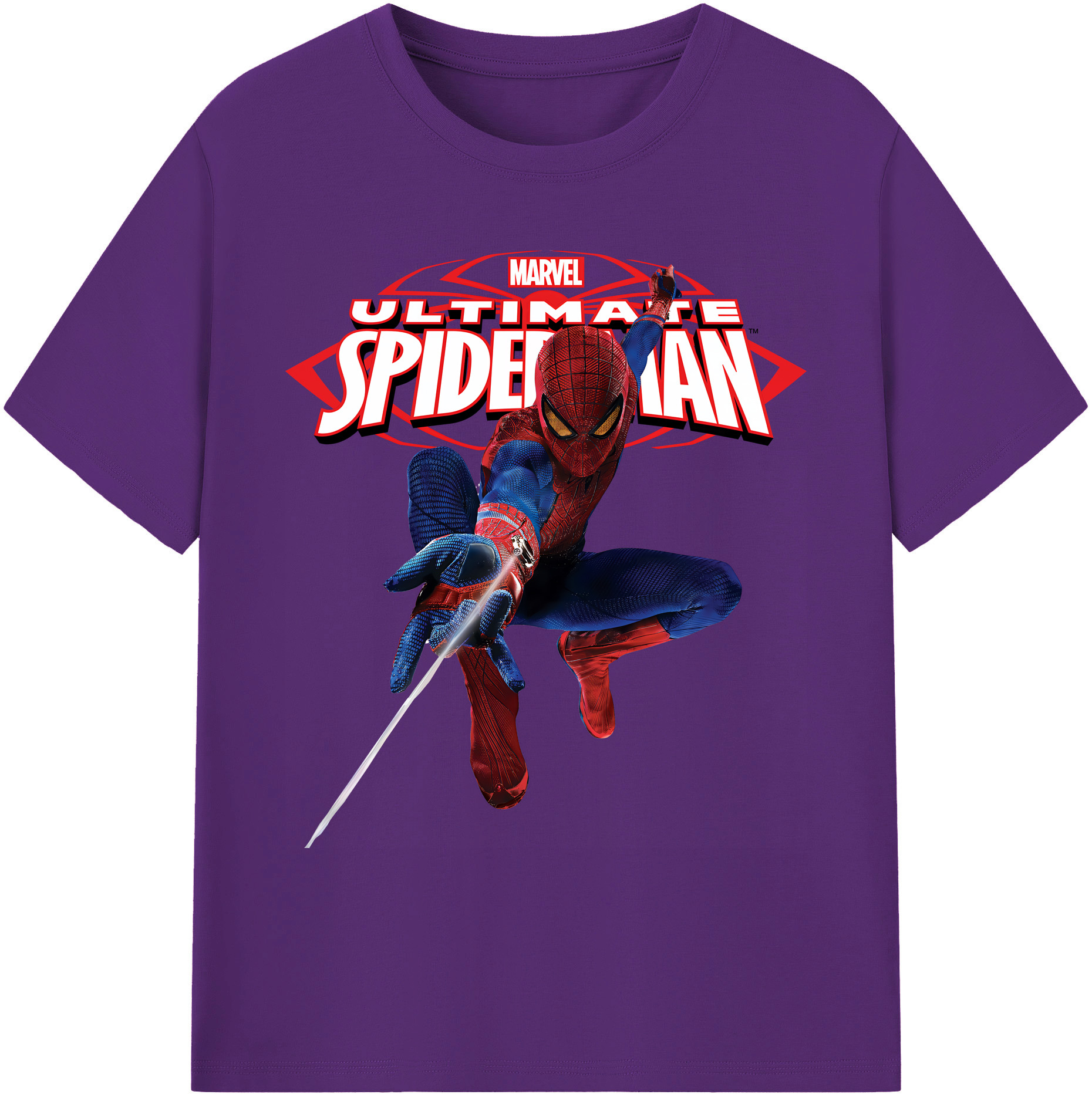 （画像用） Spider Man スパイダーマン 綿100％ メンズ半袖Tシャツ｜肌触りやわらか＆通気性