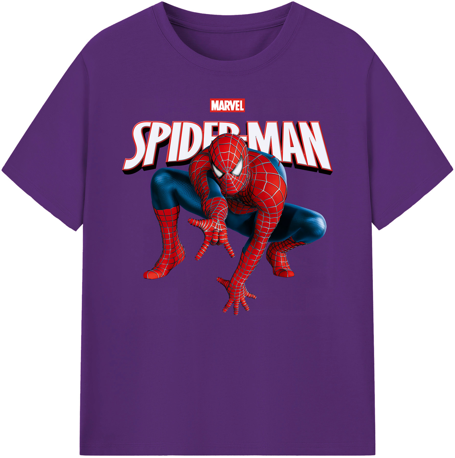 （画像用） Spider Man スパイダーマン 綿100％ メンズ半袖Tシャツ｜肌触りやわらか＆通気性