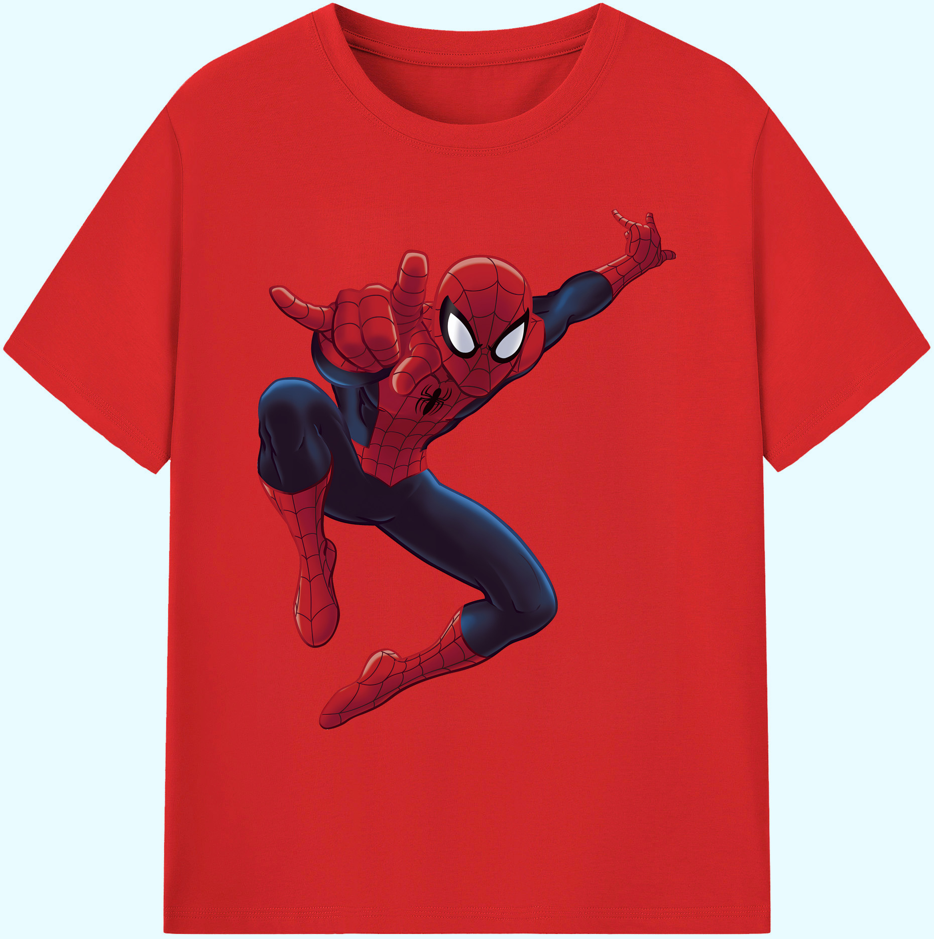 （画像用） Spider Man スパイダーマン 綿100％ メンズ半袖Tシャツ｜肌触りやわらか＆通気性
