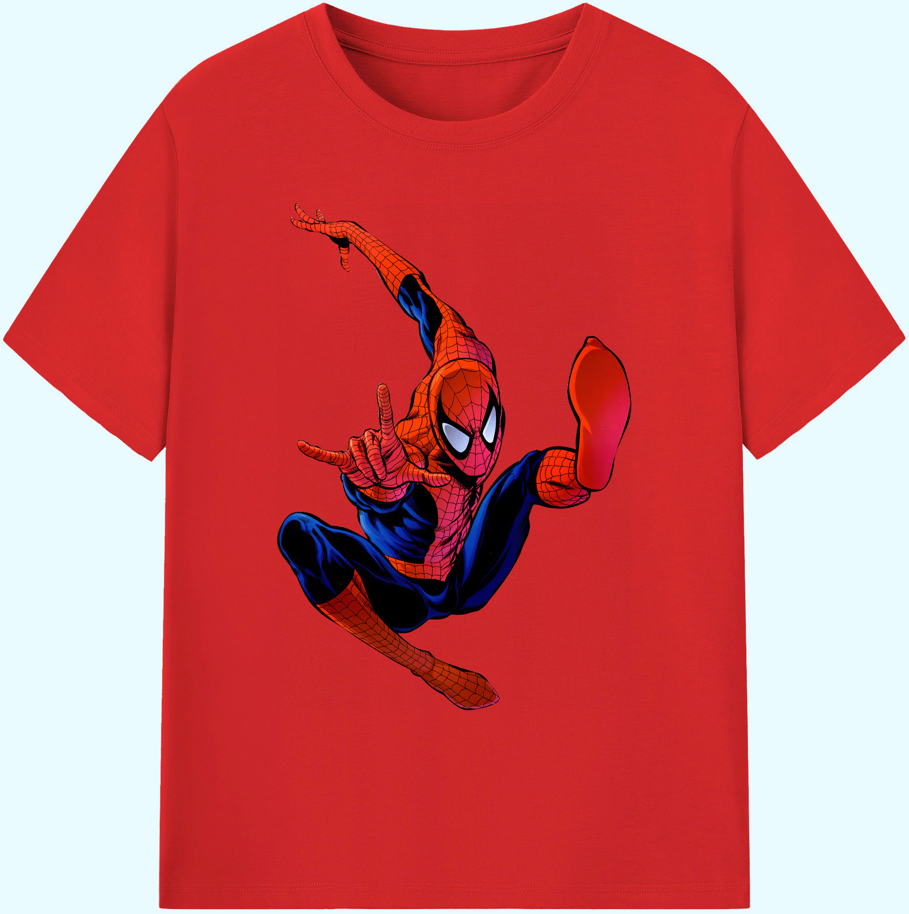 （画像用） Spider Man スパイダーマン 綿100％ メンズ半袖Tシャツ｜肌触りやわらか＆通気性