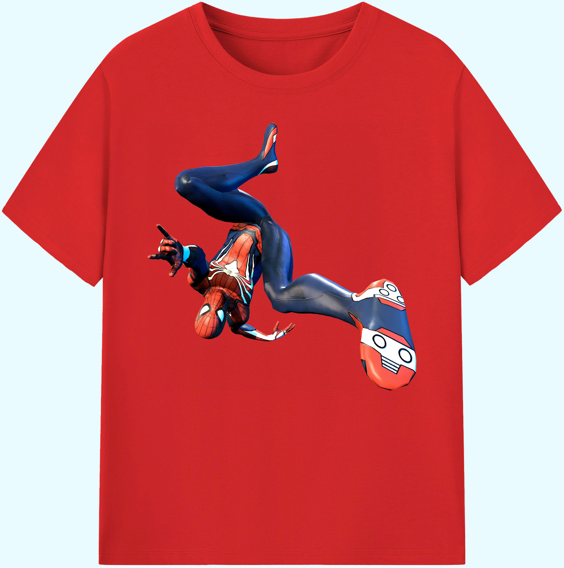 （画像用） Spider Man スパイダーマン 綿100％ メンズ半袖Tシャツ｜肌触りやわらか＆通気性