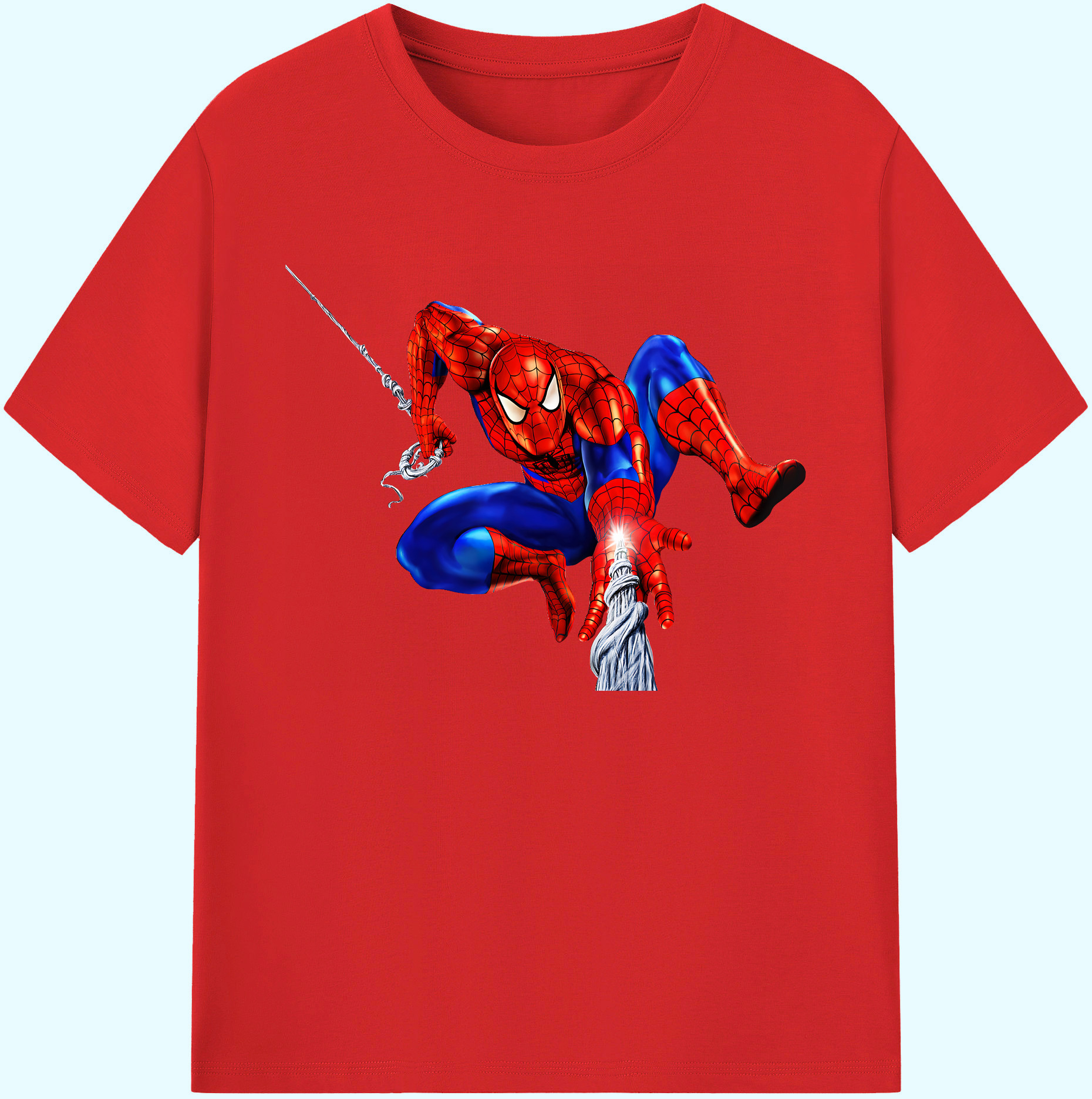 （画像用） Spider Man スパイダーマン 綿100％ メンズ半袖Tシャツ｜肌触りやわらか＆通気性