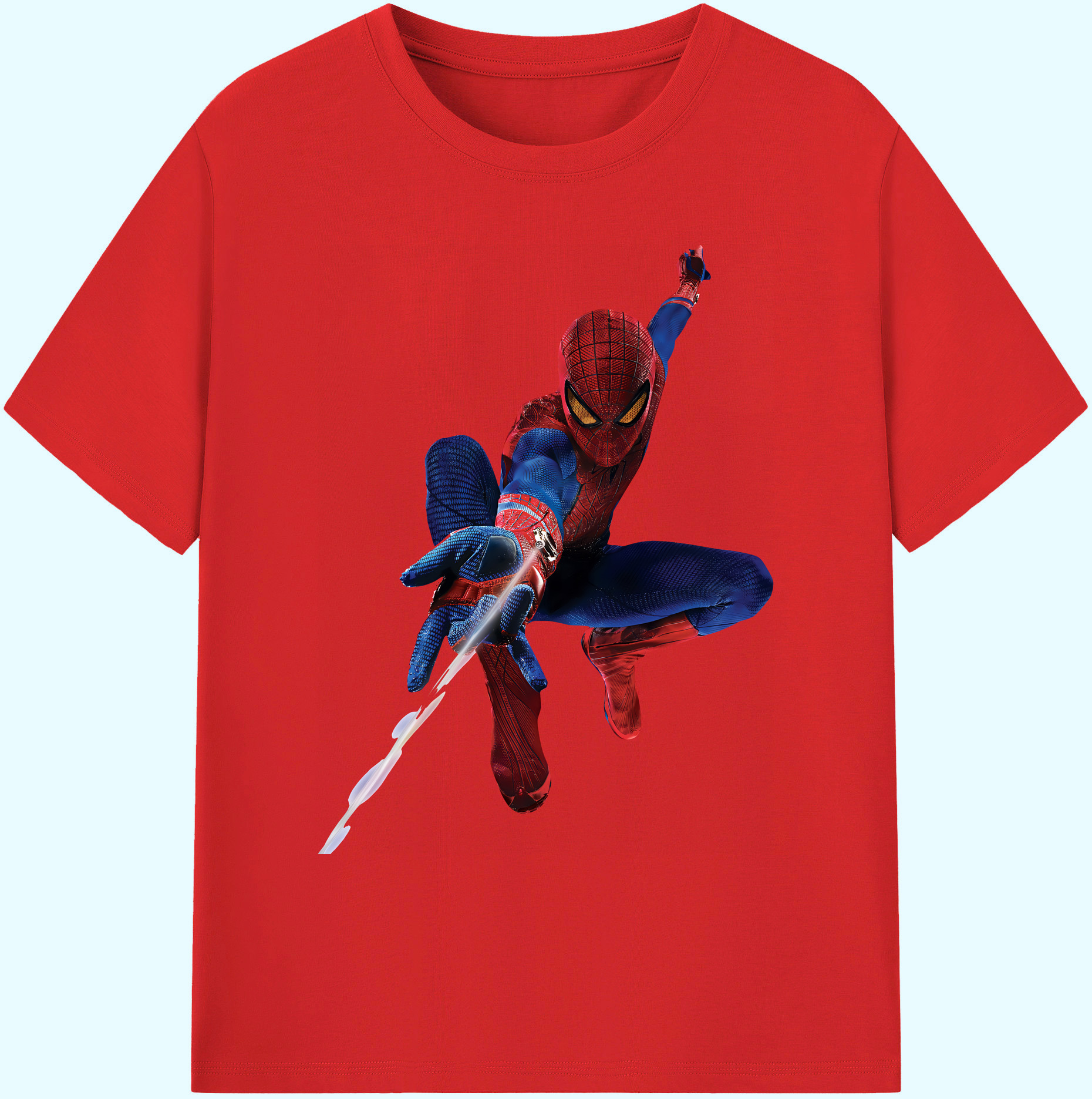 （画像用） Spider Man スパイダーマン 綿100％ メンズ半袖Tシャツ｜肌触りやわらか＆通気性