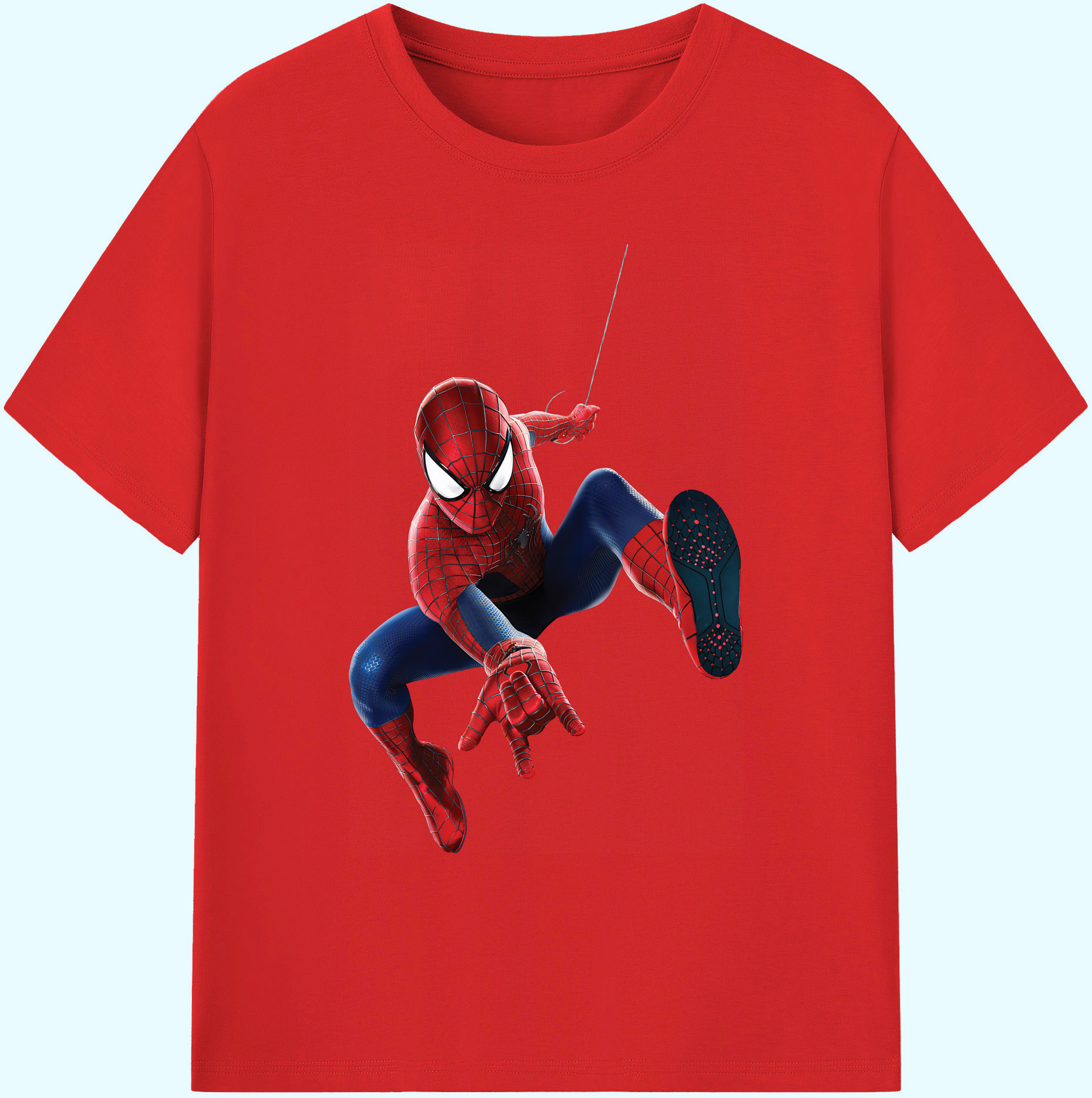 （画像用） Spider Man スパイダーマン 綿100％ メンズ半袖Tシャツ｜肌触りやわらか＆通気性